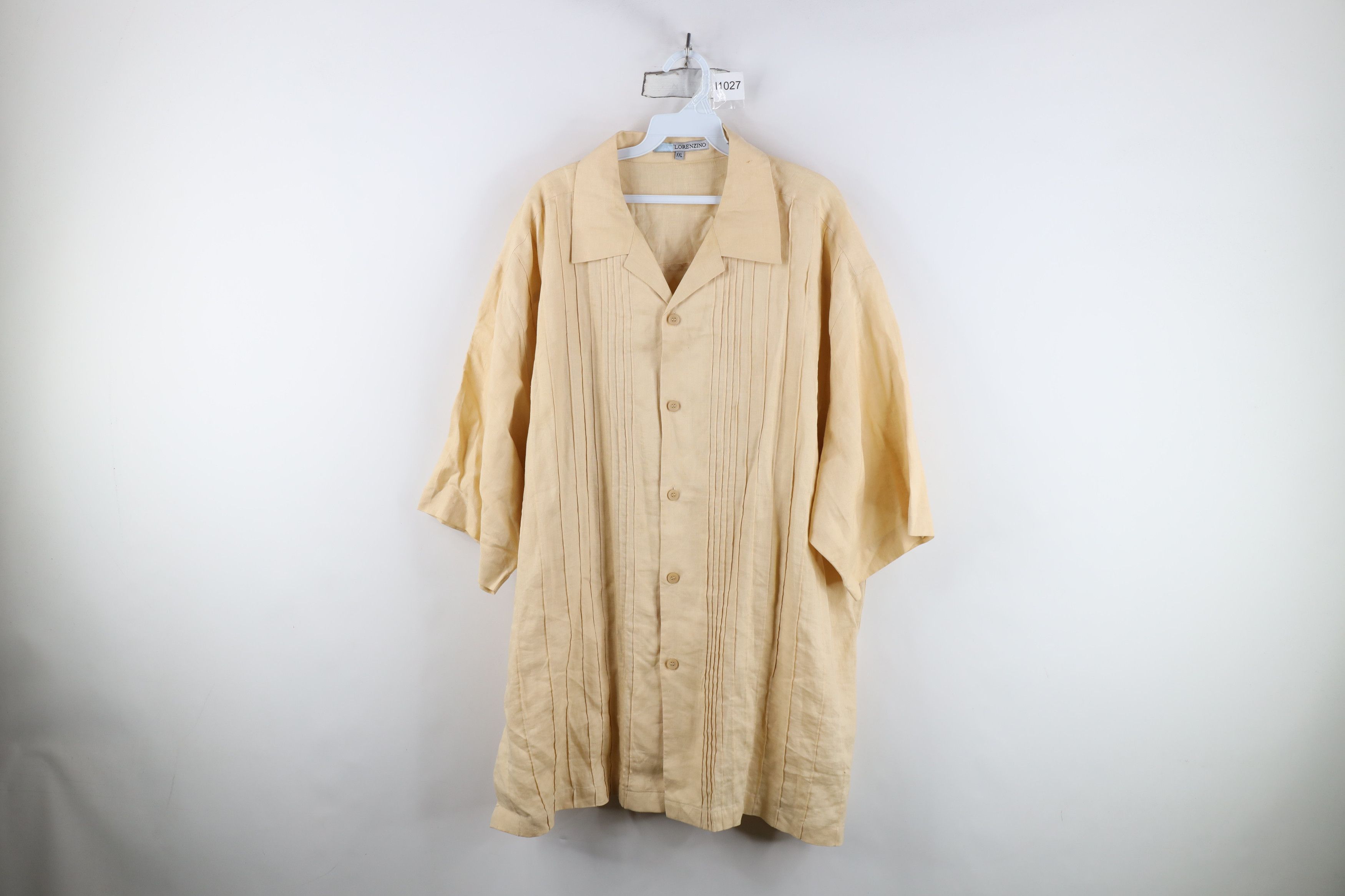 Vintage Vintage 90s Y2K Streetwear Linen Collared Button Shirt Size US XXL / EU 58 / 5 - 1 Thumbnail