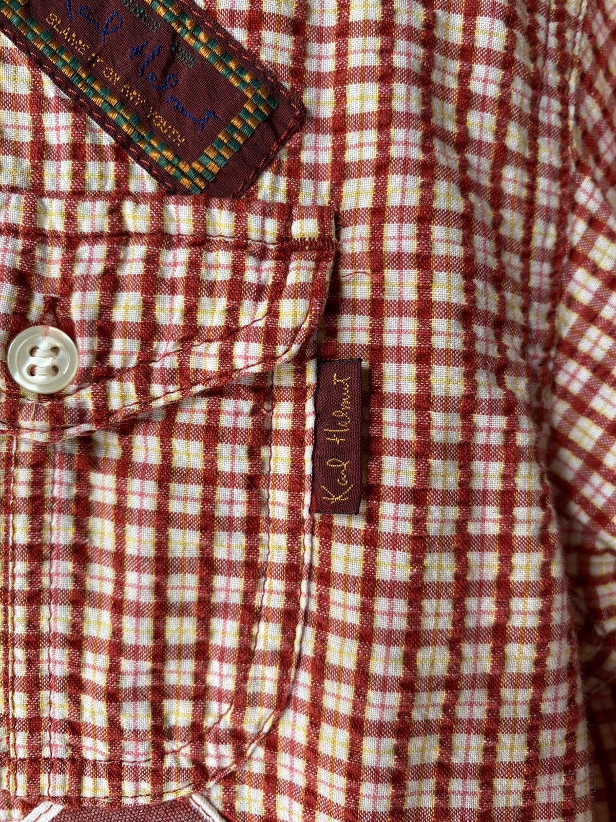 Karl Helmut Karl Helmut Red Checkered Shirt with Decorative Patches Size US S / EU 44-46 / 1 - 12 Thumbnail
