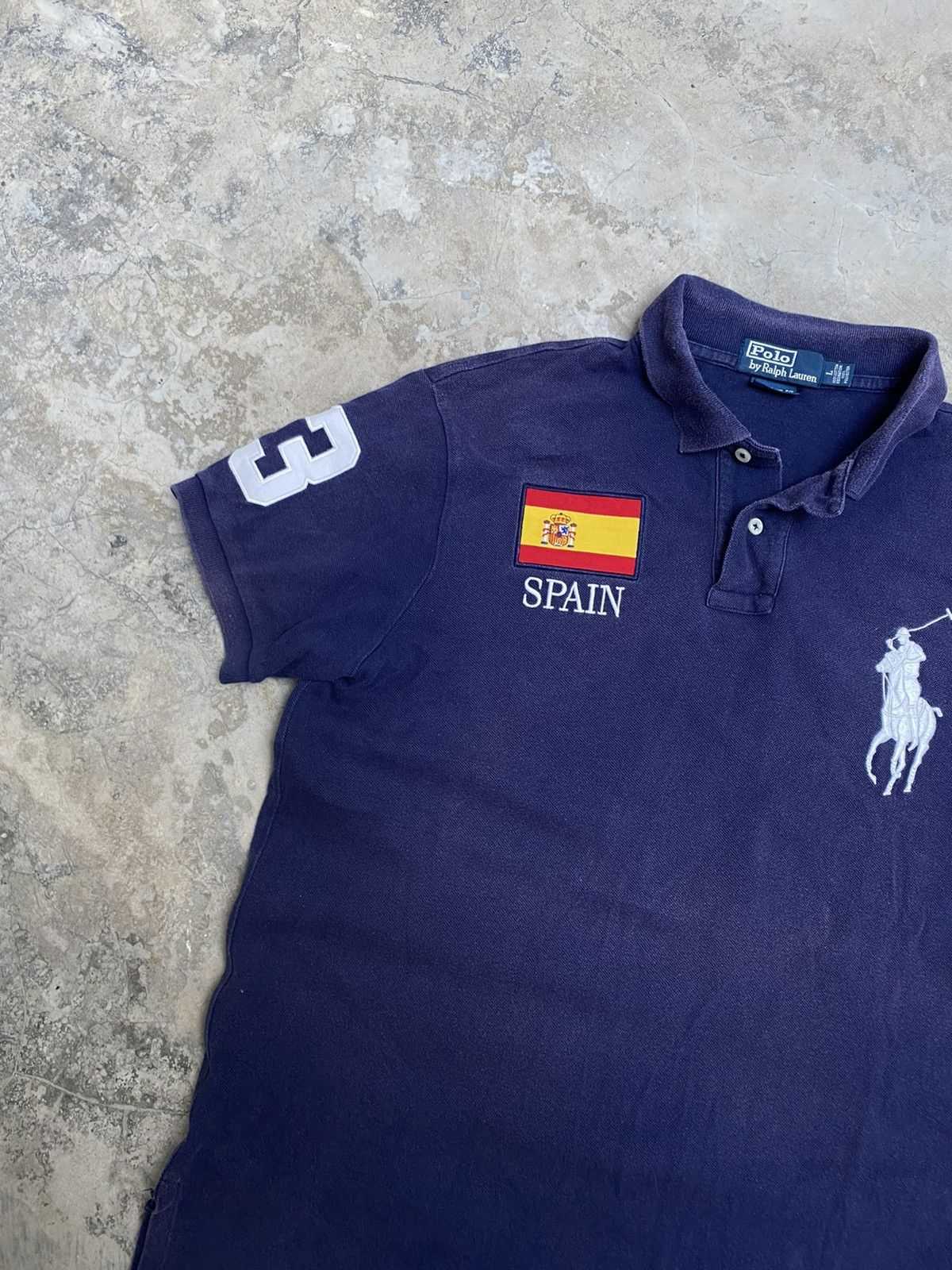 Japanese Brand × Polo Ralph Lauren × Vintage VTG Polo Ralph Lauren Spain Rugby Shirt Big Pony M Size US L / EU 52-54 / 3 - 2 Thumbnail