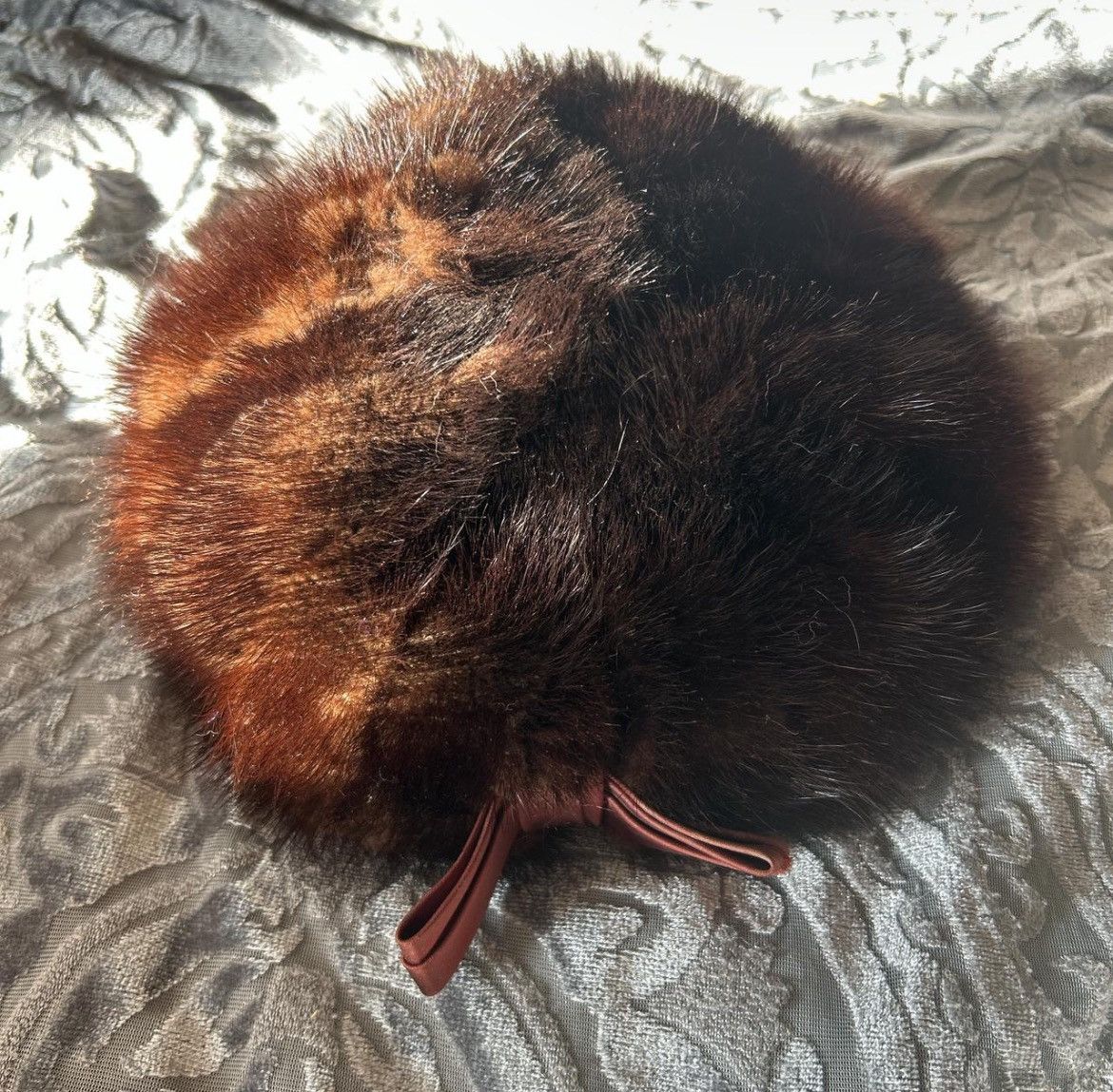 Vintage Brown fur vintage beret Size ONE SIZE - 1 Thumbnail