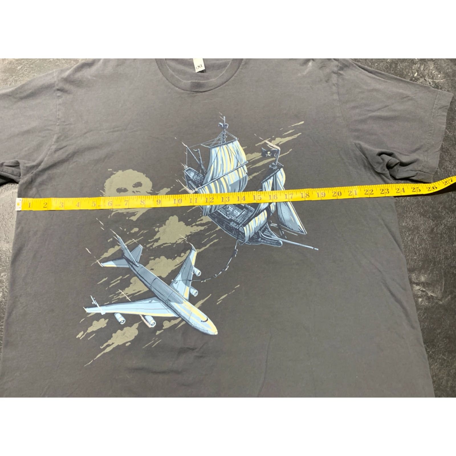Vintage VINTAGE Shirt.woot! Moon Graphic T-Shirt Men's XL Gray 100% Cotton Short Sleeve We Rule the Air Size US XL / EU 56 / 4 - 4 Thumbnail