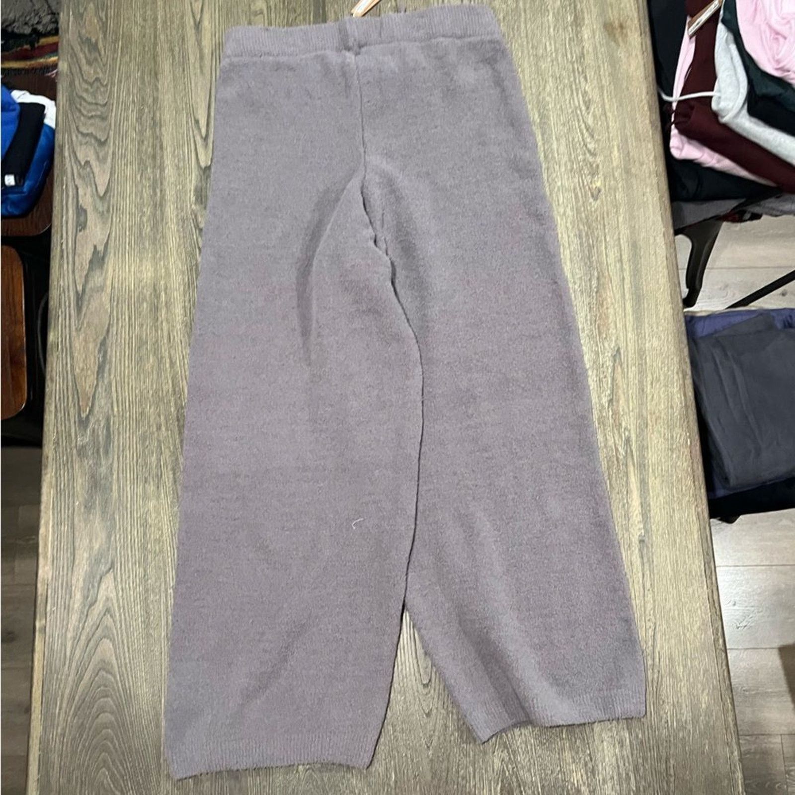 SKIMS NWT Skims Cozy Knit Straight Leg Pants Elastic Chalk Size XL Size 31" - 6 Thumbnail