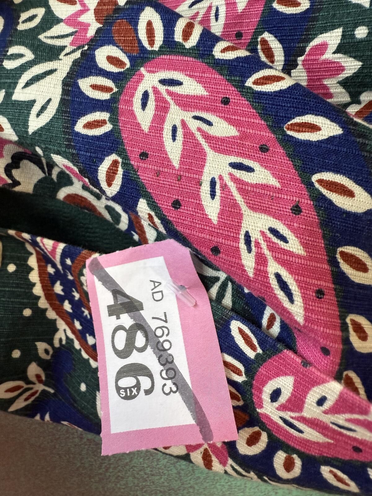 Other Boden Modern Pencil Skirt green&pink Paisley Size 30" / US 8 / IT 44 - 2 Thumbnail