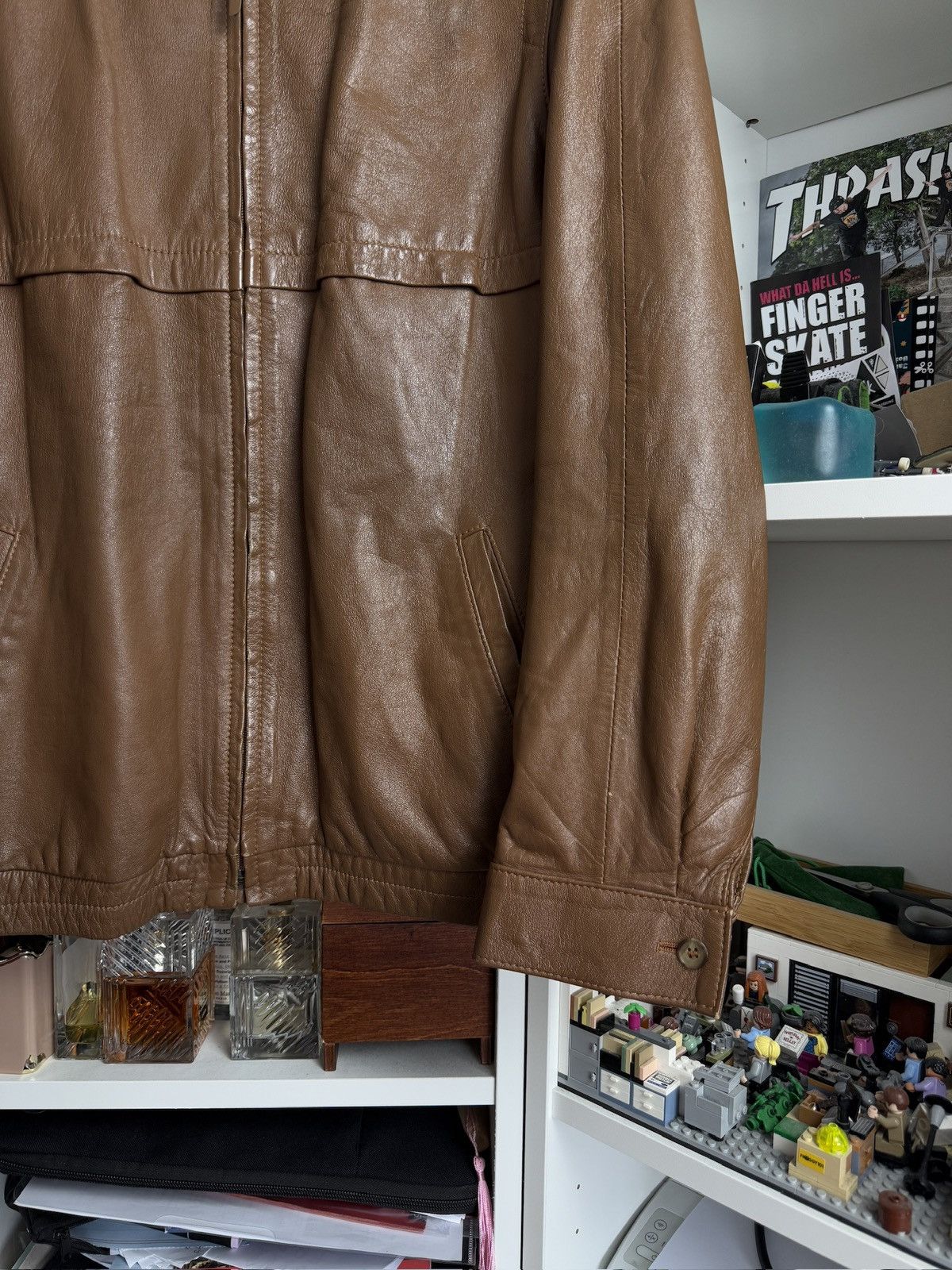 Issey Miyake × Japanese Brand Vintage 80s Issey Miyake leather bomber jacket M archive rare Size US M / EU 48-50 / 2 - 5 Thumbnail
