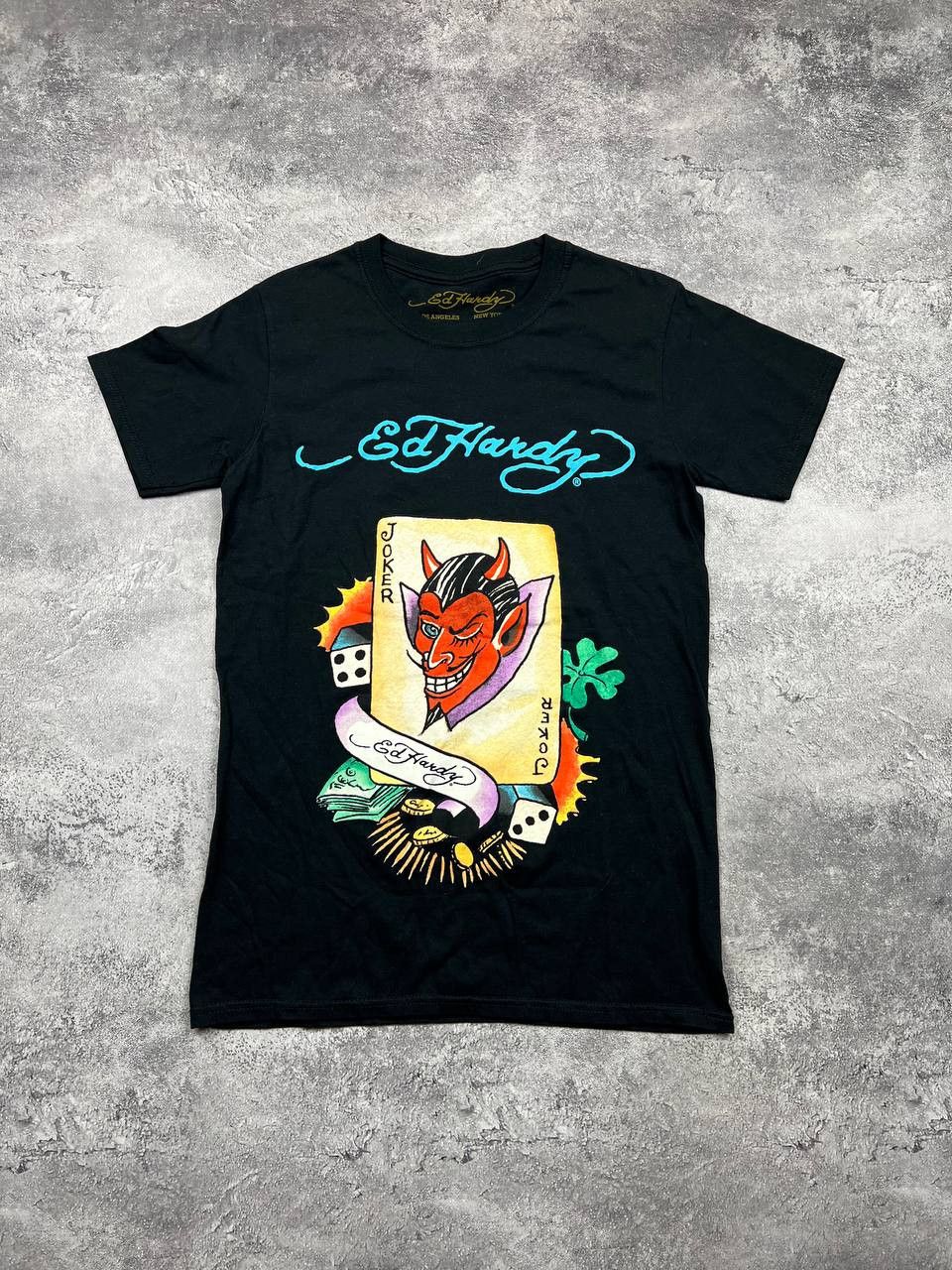 Ed Hardy Ed Hardy Tee Big Logo Joker Los Angeles New York Y2K T-Shirt Size US S / EU 44-46 / 1 - 1 Thumbnail