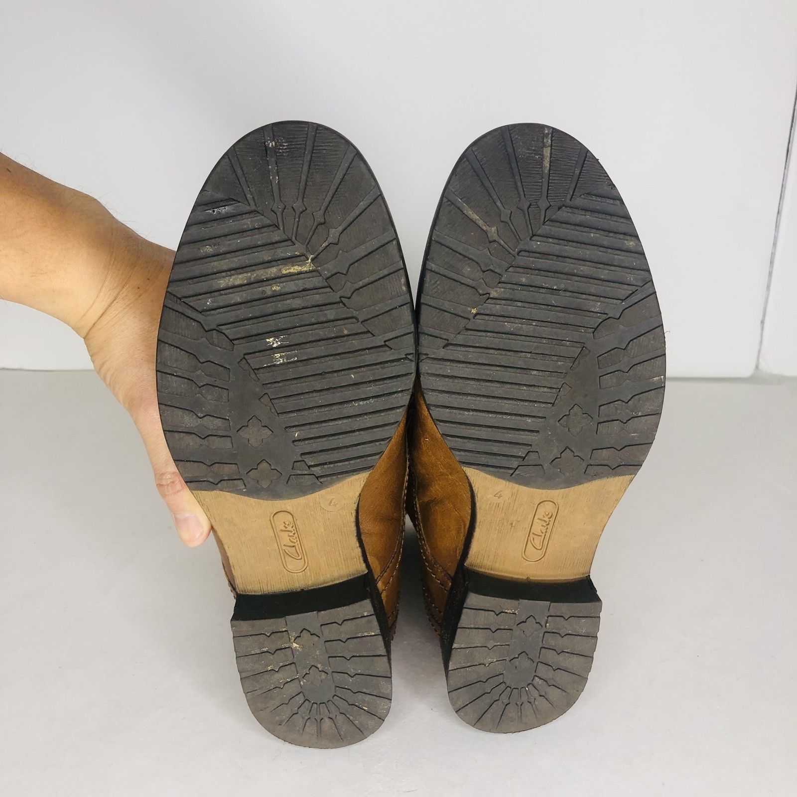 Clarks CLARKS COMBAT BROWN SUPPLE LEATHER BOOTS WOMENS Sz 6 1/2 Size US 6.5 / IT 36.5 - 7 Thumbnail