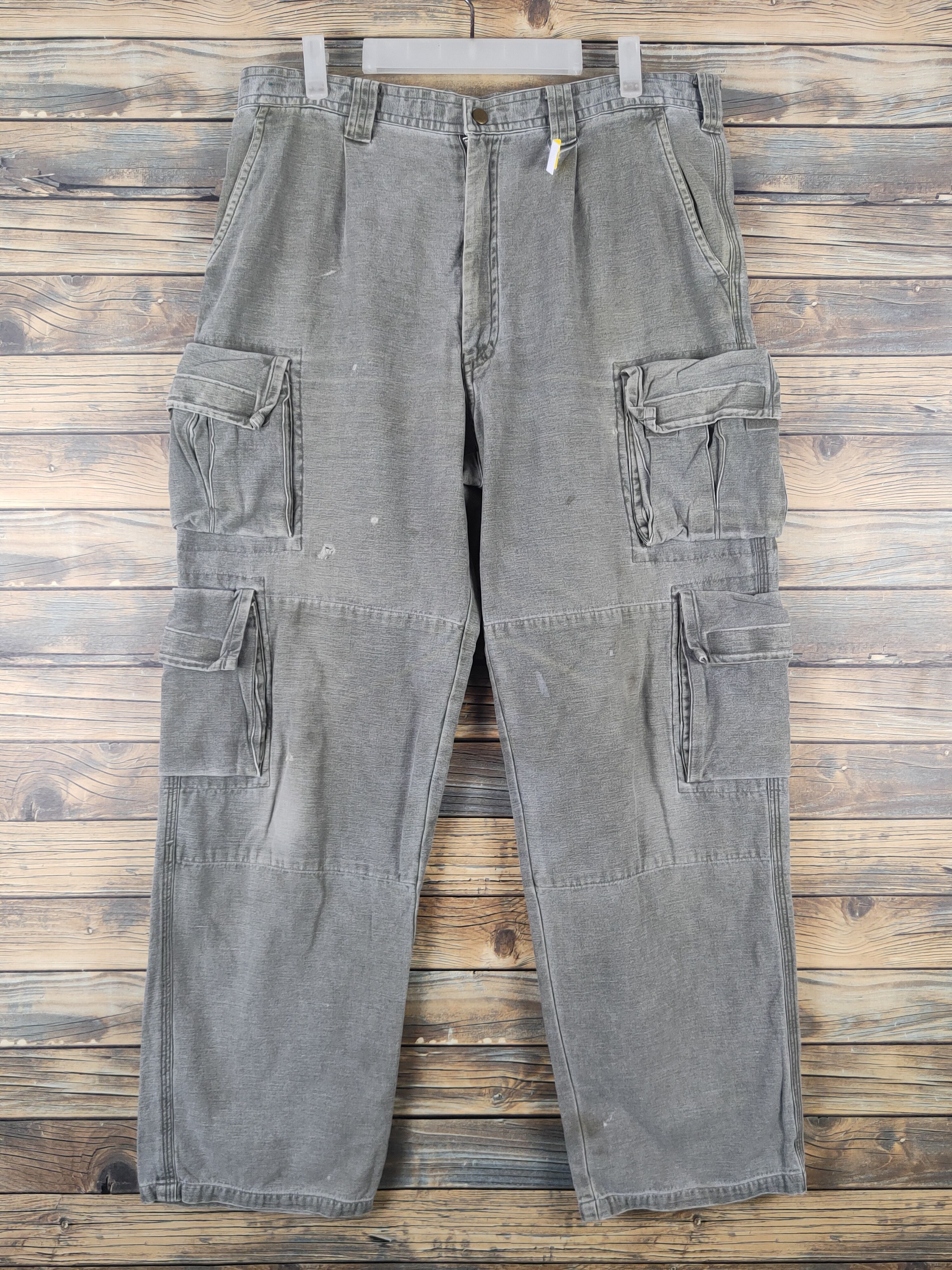 DL Japanese Brand Green Faded Multipocket Cargo Pants #1467