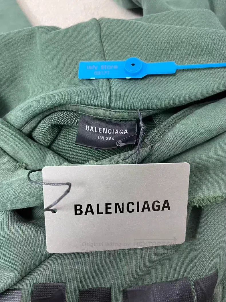 Balenciaga Balenciaga Logo Letter Printed Hooded Sweatshirt Size US M / EU 48-50 / 2 - 4 Thumbnail