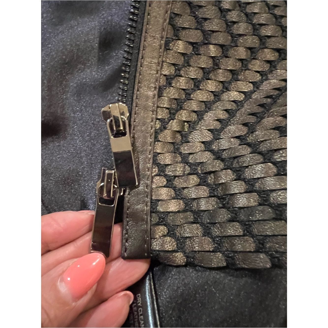 Other Carlisle Collection Metallic Woven Leather Jacket Bronze Bl Size S / US 4 / IT 40 - 8 Thumbnail