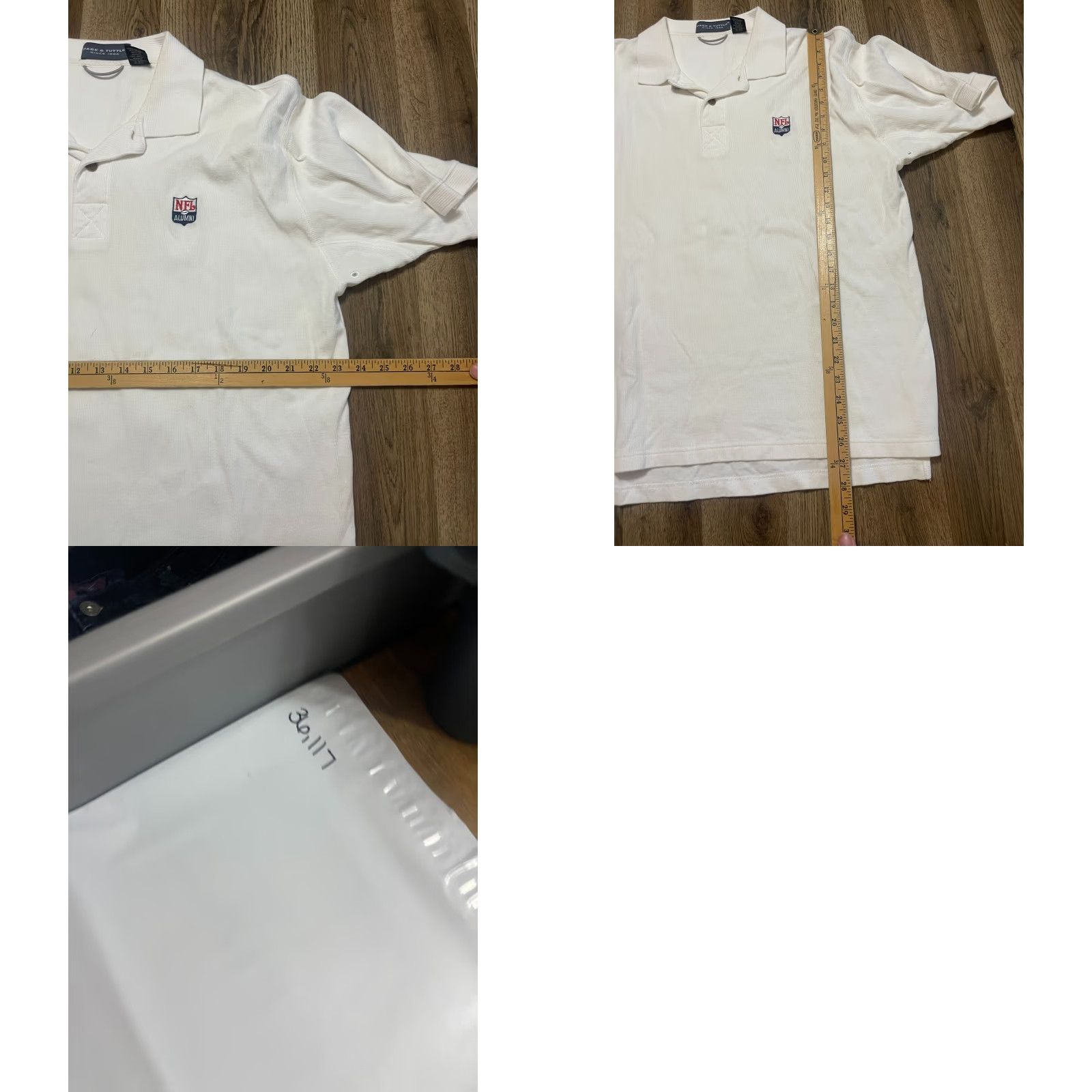 Vintage Page & Tuttle Shirt Men's Large White Polo NFL Alumni Embroidered Casual Golf Size US L / EU 52-54 / 3 - 8 Thumbnail