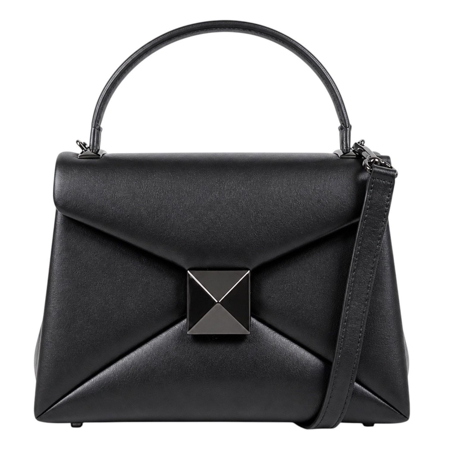 Valentino Valentino Garavani One Stud Small Top Handle Leather Black Size ONE SIZE - 2 Thumbnail