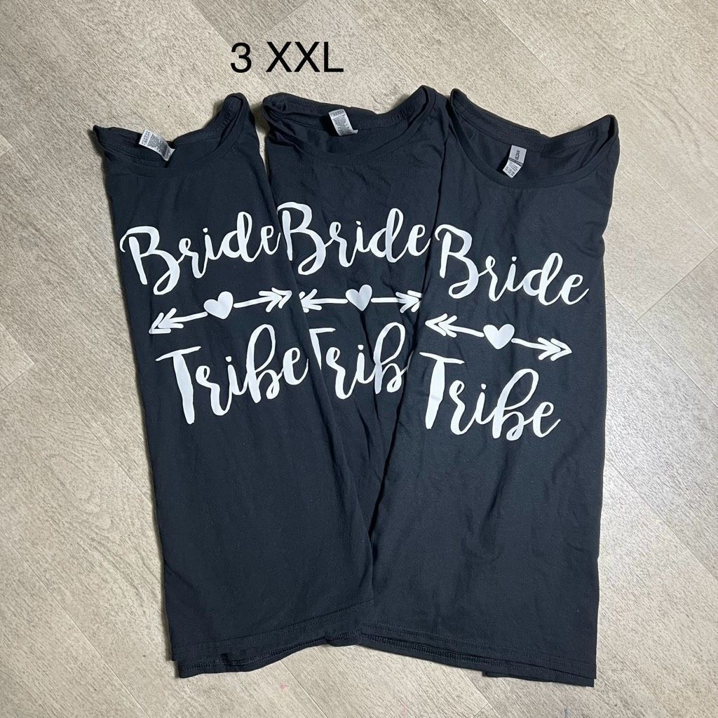 Gildan Bride Tribe, Gildan Cotton T-shirt, Heart w. Arrow in Black & White, Women’s L Size L / US 10 / IT 46 - 5 Thumbnail