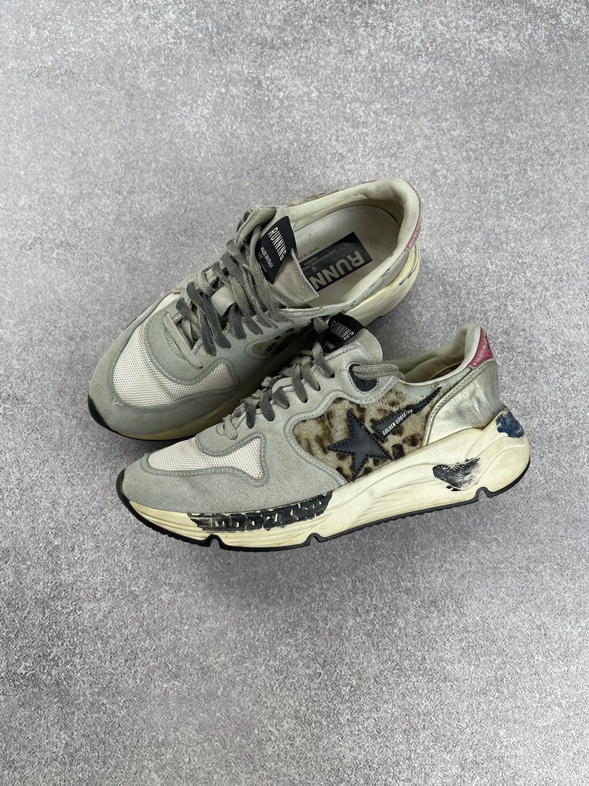 Golden Goose Golden Goose Leopard Print Running Sneakers Size 38 Size US 8 / IT 38 - 1 Thumbnail