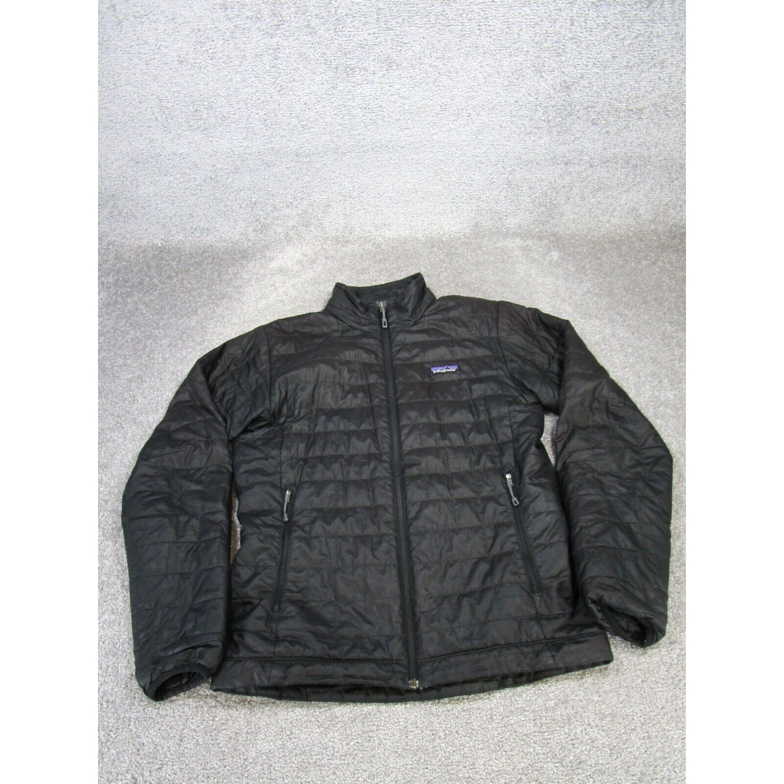 image of Patagonia Jacket Mens Small Nano Puff Black Quilted in White