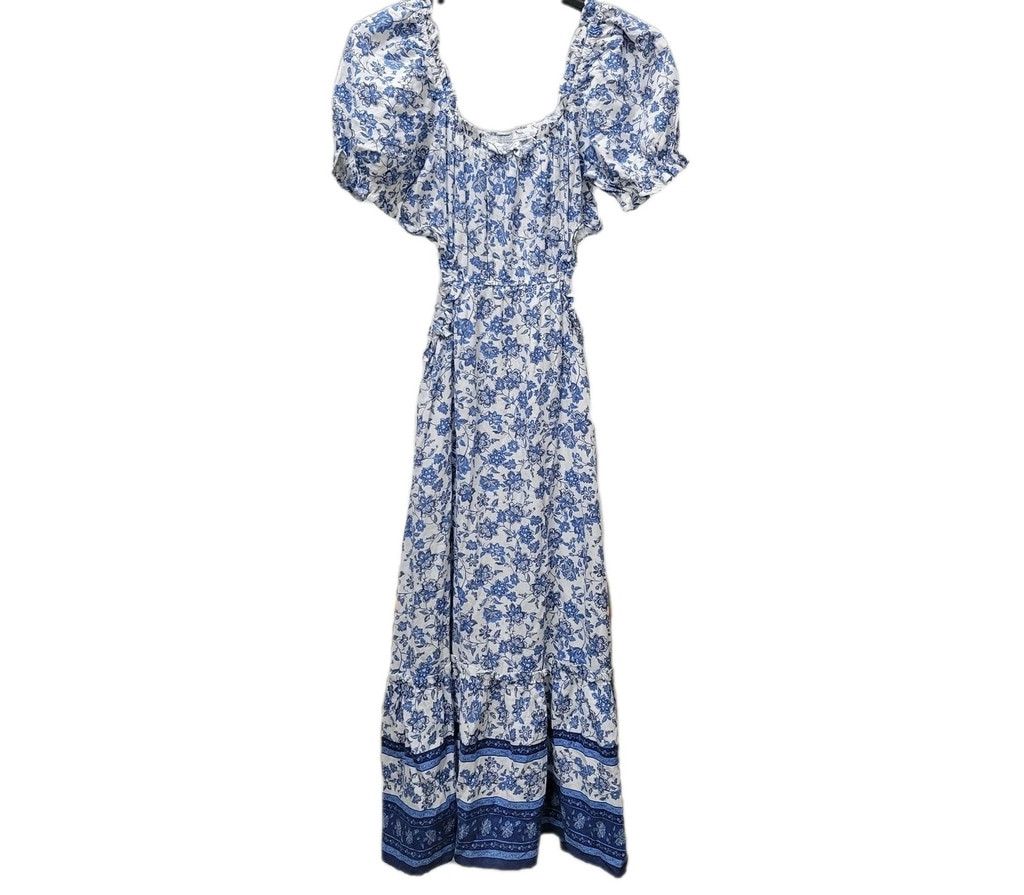 Other BY THE RIVER Women Maxi Cut-Out Cotton Linen Blend Floral Li Size S / US 4 / IT 40 - 3 Thumbnail
