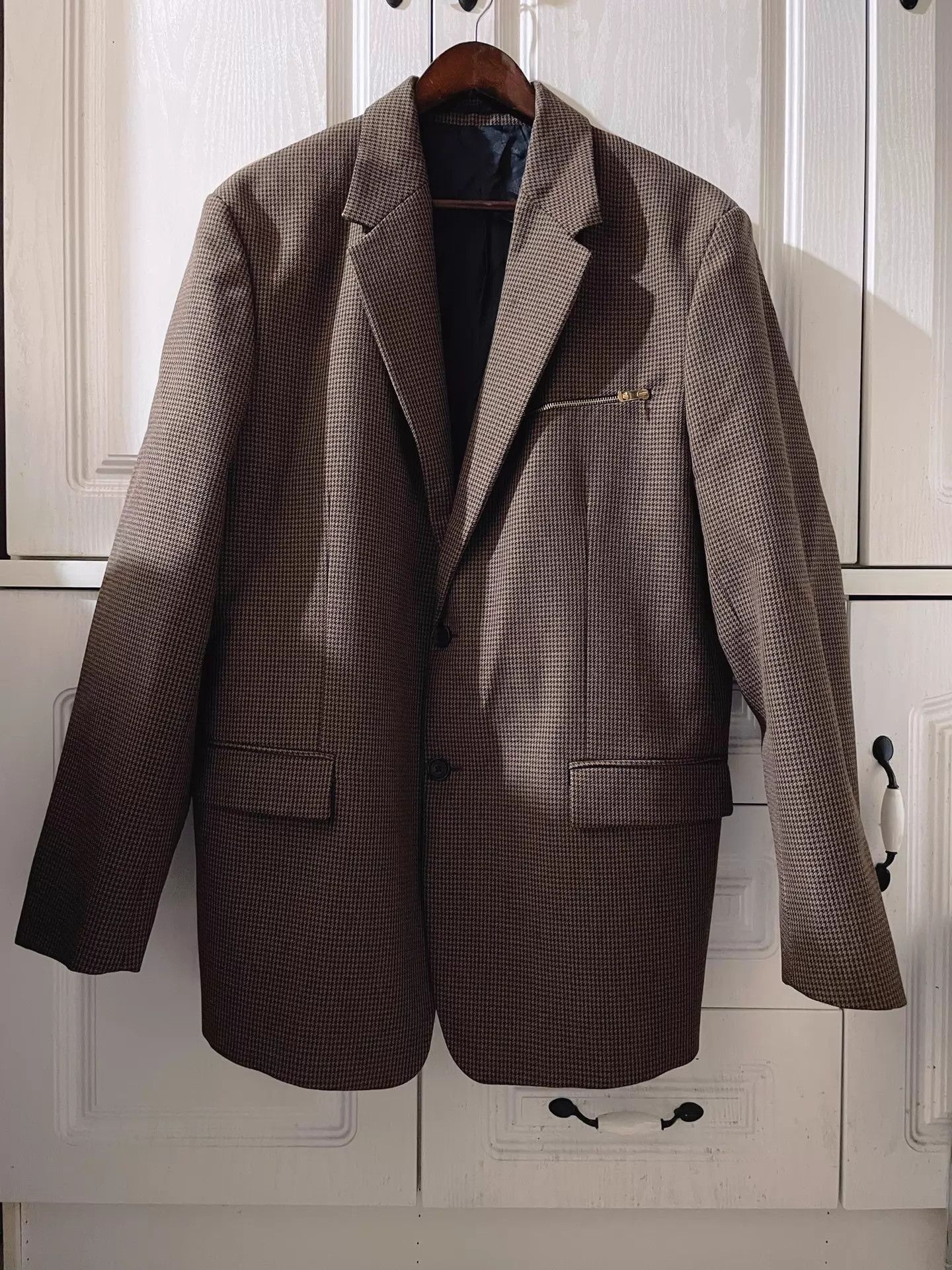 Versace Versace Baroque Check Wool Silk Tailored Blazer Size 50 (L) Size US M / EU 48-50 / 2 - 1 Thumbnail