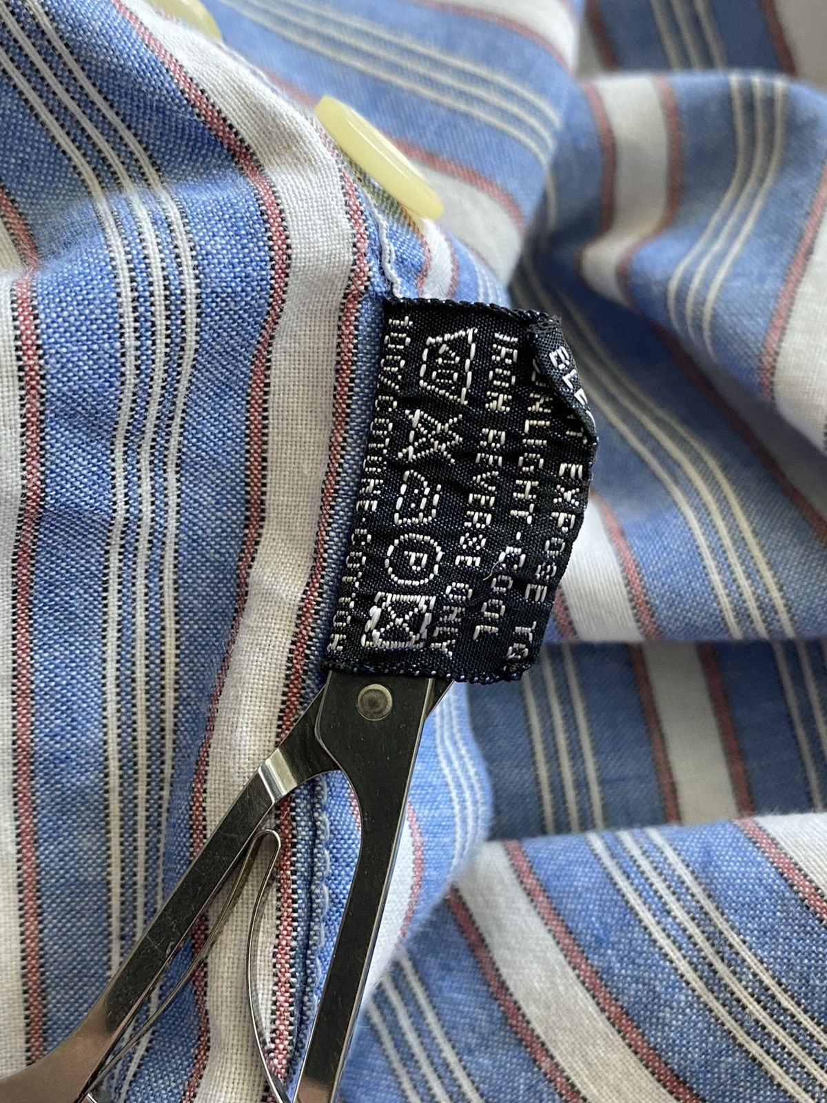 Valentino Vintage Valentino Garavani logo stripe ls shirt Size US L / EU 52-54 / 3 - 7 Thumbnail
