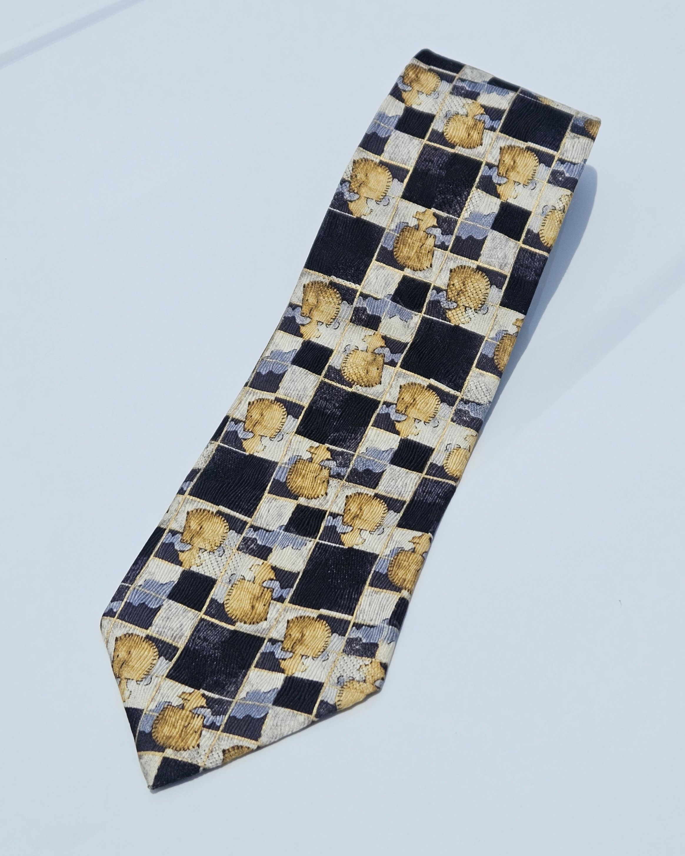 Ermenegildo Zegna Vintage Ermenegildo Zegna Silk Tie Surreal Chess Board Size ONE SIZE - 2 Thumbnail