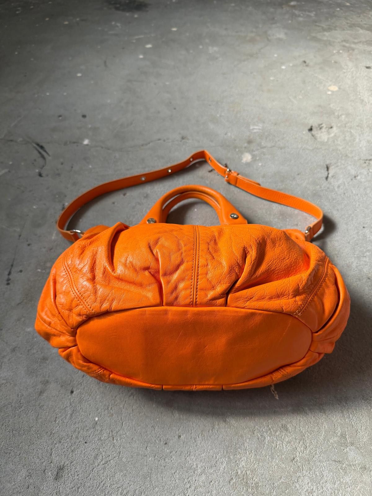 Celine Celine 2Way Leather Shoulder Bag Orange Size ONE SIZE - 9 Thumbnail