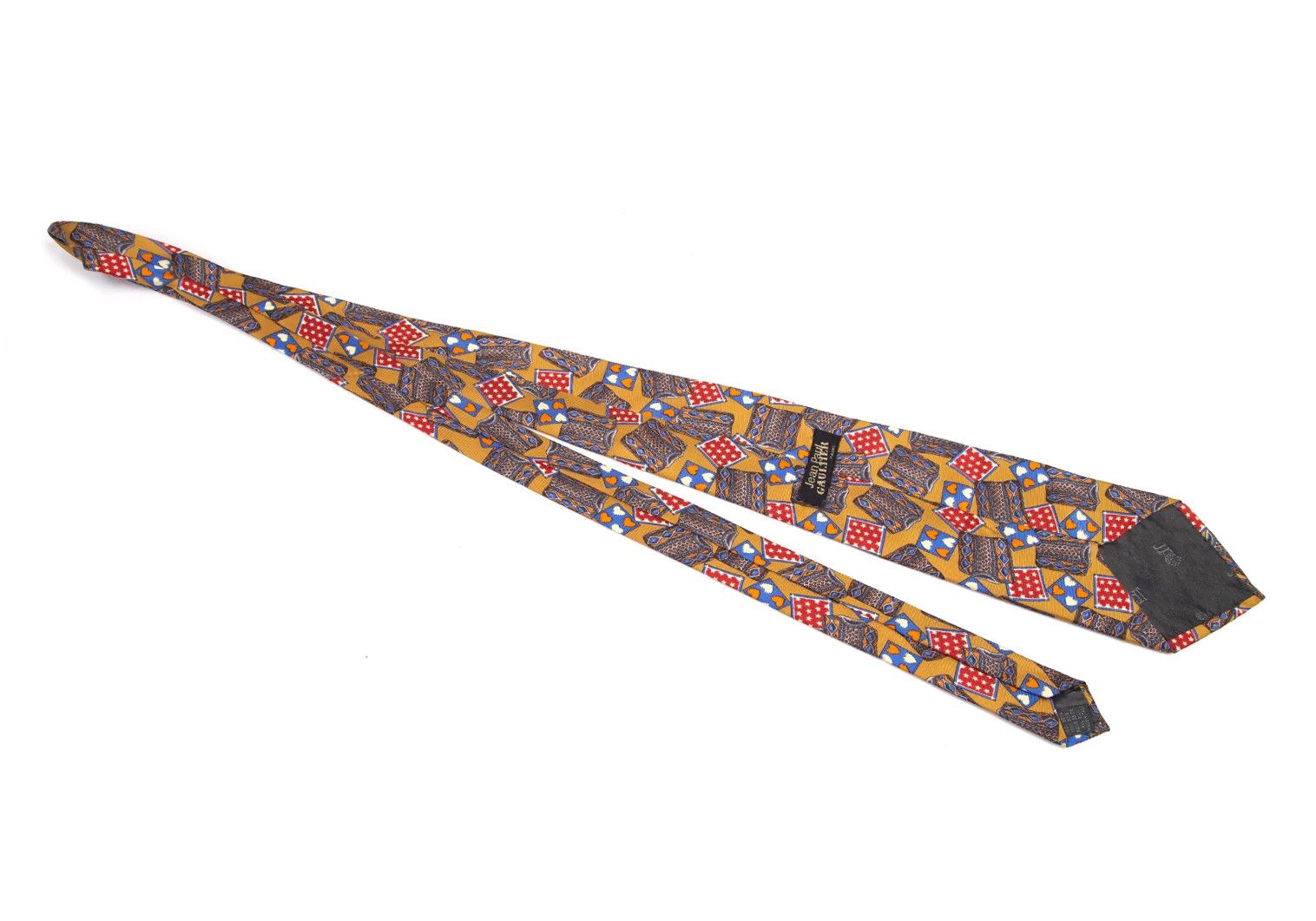 Jean Paul Gaultier Silk Sweater Print Tie in Brown Multi Size ONE SIZE - 5 Thumbnail