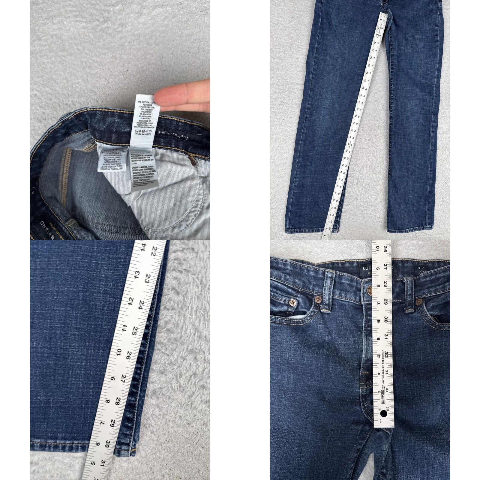Lucky Brand Lucky Brand Sweet Straight Jeans Womens 8/29 Blue Wash Mid Rise Stretch 28x31 Jeans Mens? Size 30" / US 8 / IT 44 - 8 Thumbnail