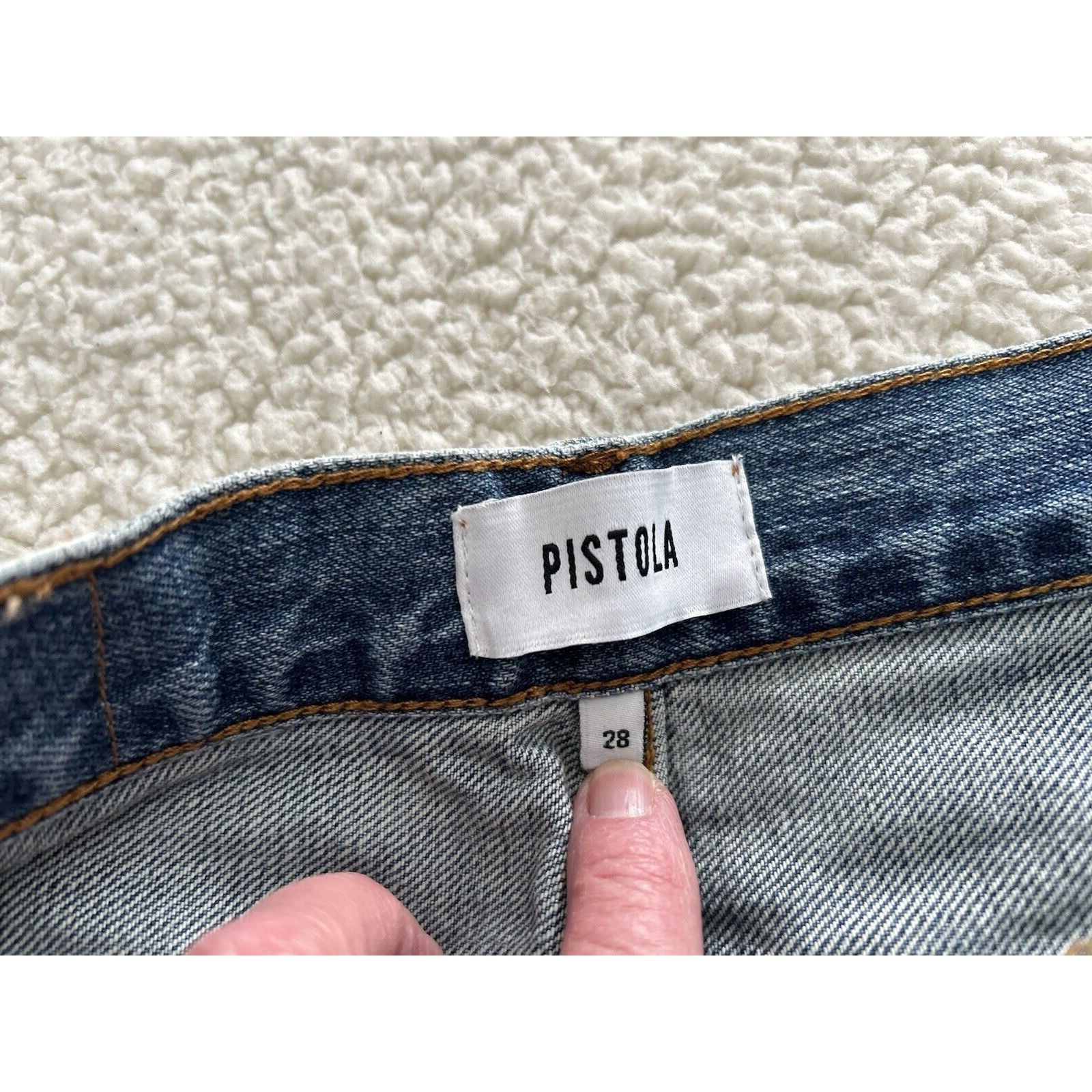 Pistola Presley High Rise Relaxed Roller Jean Crop Length in