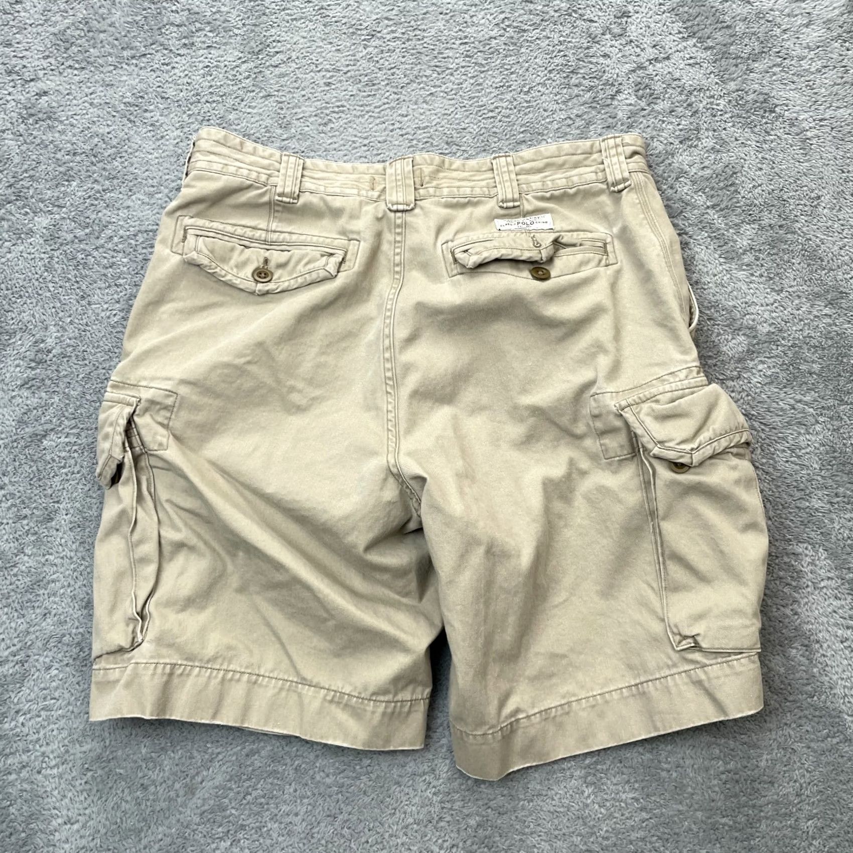 Polo Ralph Lauren Polo Ralph Lauren Cargo Shorts Mens 34 Beige Cotton Pocket Logo Baggy Easy Care Relaxed INSEAM 10" Size US S / EU 44-46 / 1 - 2 Thumbnail