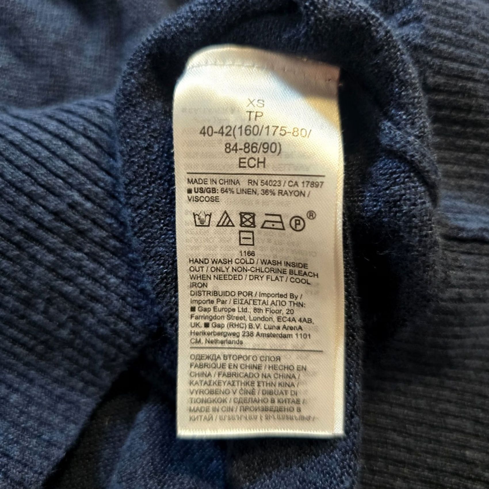 Banana Republic Banana Republic Sweater Women XS Blue Linen Blend Short Sleeve Pullover Knit Round Neck Casual Capsole (Capsule) Size XS / US 0-2 / IT 36-38 - 7 Thumbnail