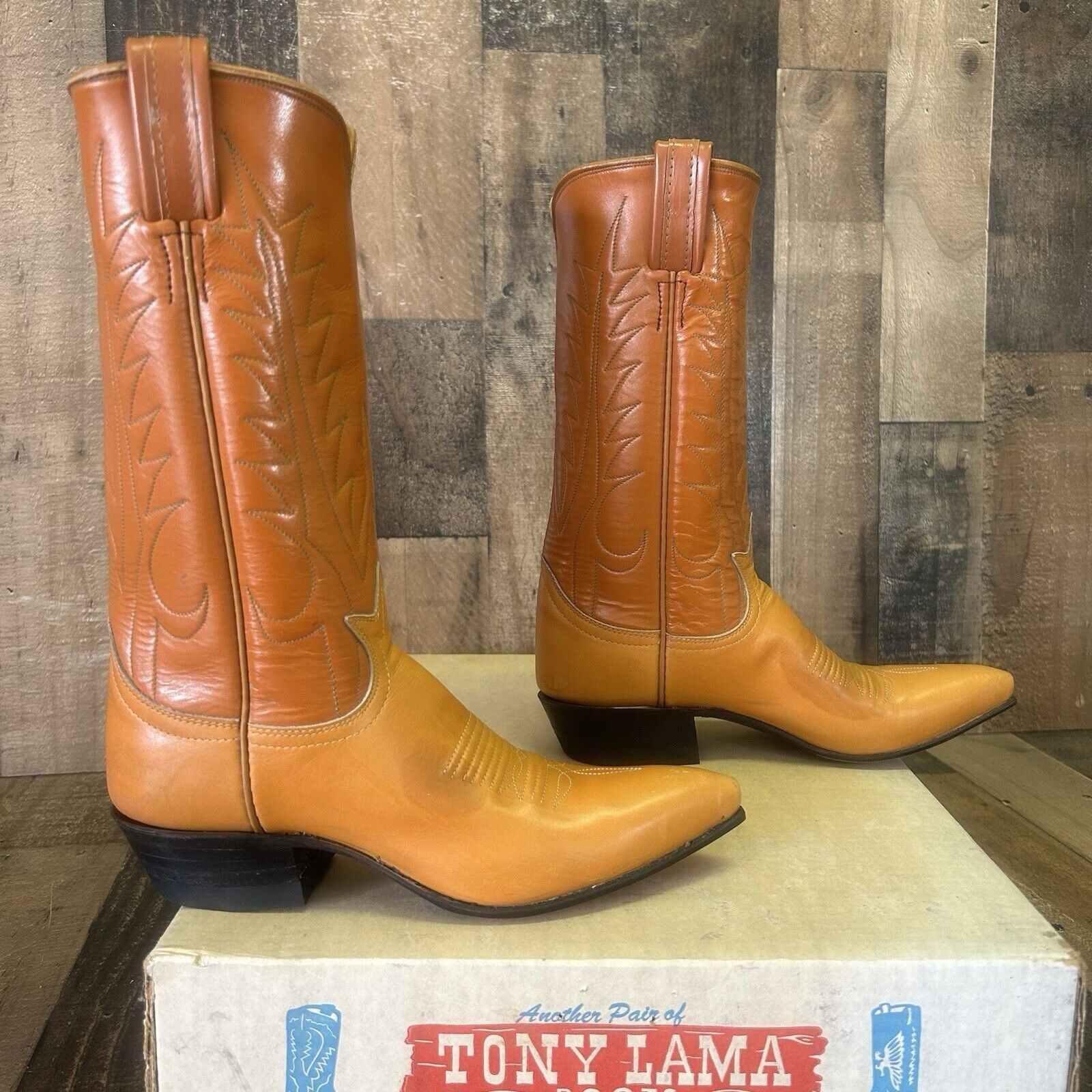 Tony Lama Tony Lama Vintage Gold Label Cowboy Boots Womens 4.5 A Size US 4.5 / IT 34.5 - 11 Thumbnail