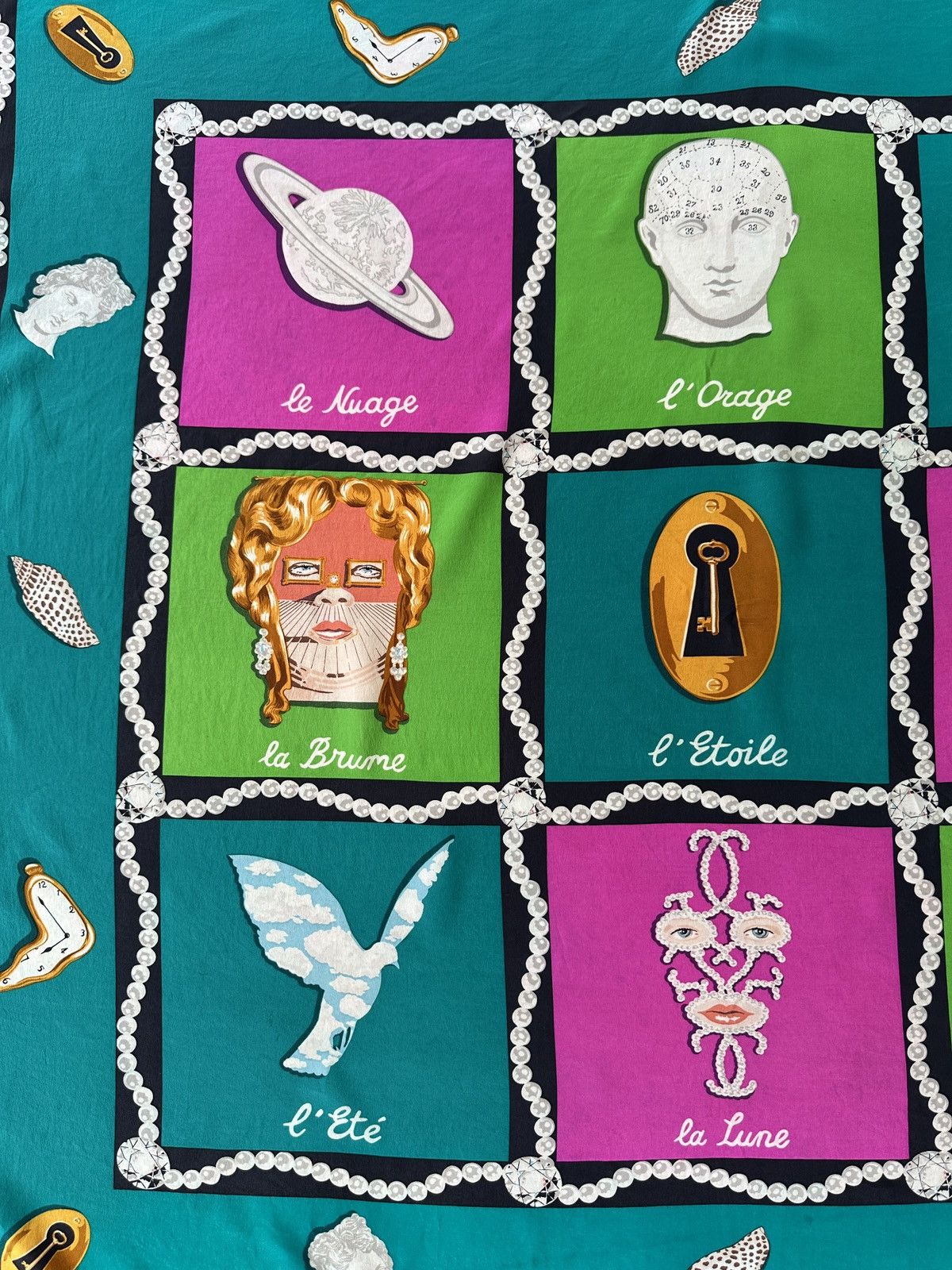 Other Vintage English Eccentrics Silk Scarf - 1992 Design Size ONE SIZE - 5 Thumbnail