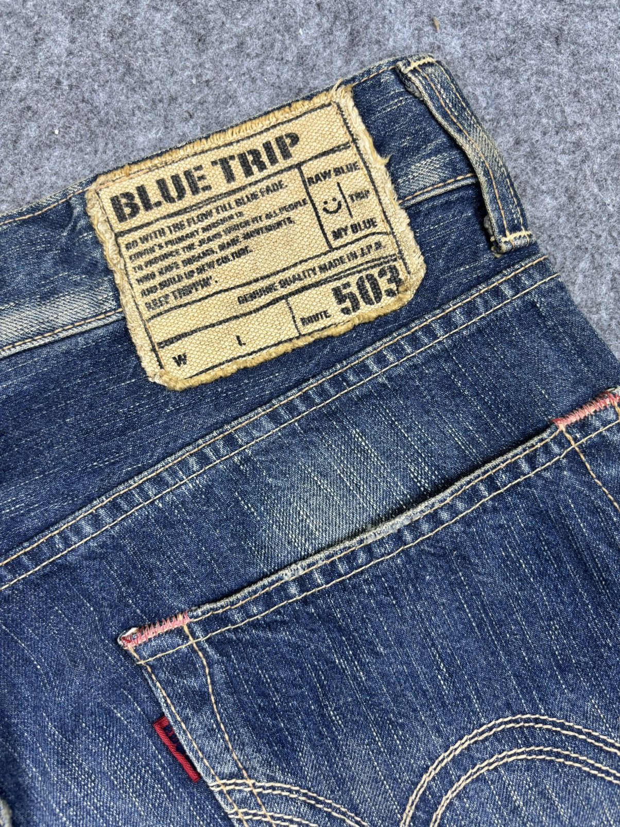 Edwin 💥Insane Flare💥Edwin Raw Fades Blue Trip Denim F842 Size US 34 / EU 50 - 12 Thumbnail