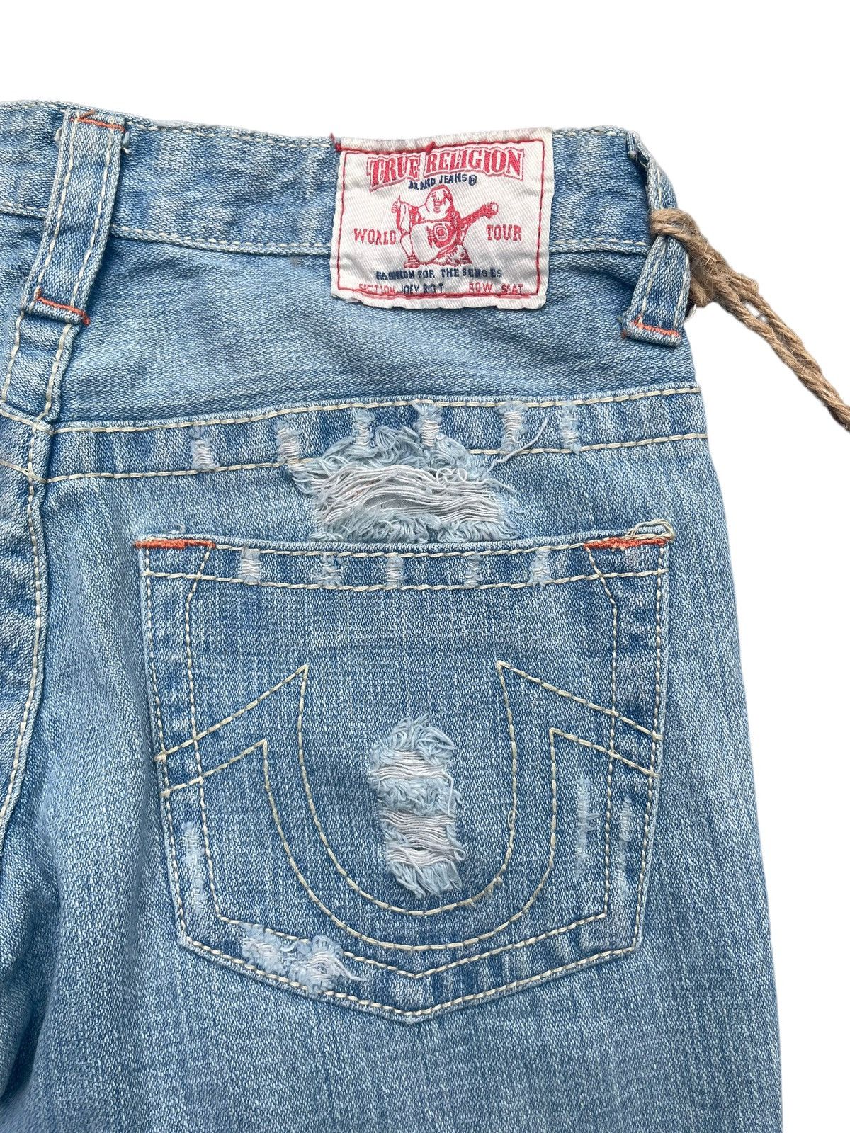 True Religion True Religion Joey Big T Distresed Denim Size 27" / US 4 / IT 40 - 8 Thumbnail