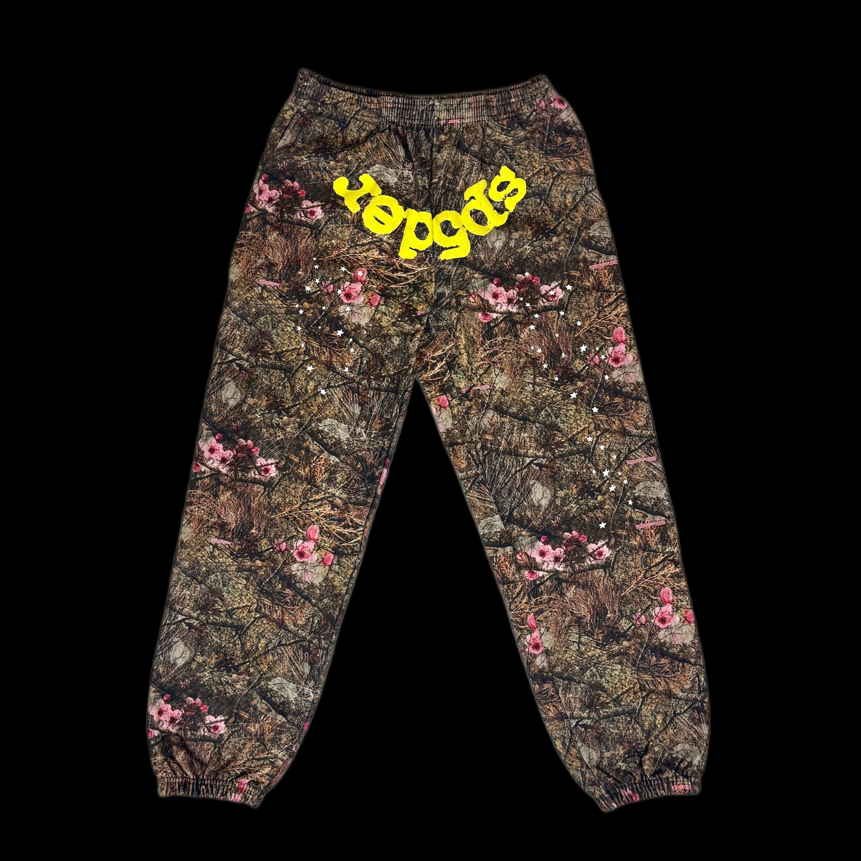 image of 2023 Spider Worldwide Real Tree Web Sweatpants Yellow in Camo, Men's (Size 36)