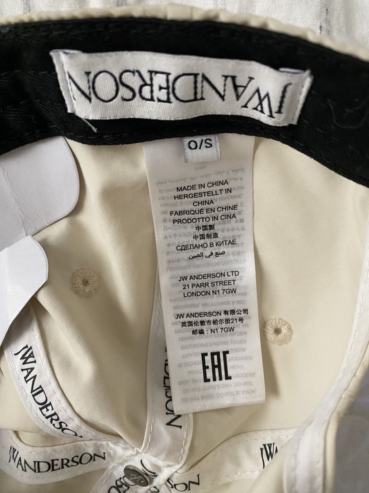 JW Anderson JW Anderson Off White Printed Cap Size ONE SIZE - 11 Thumbnail