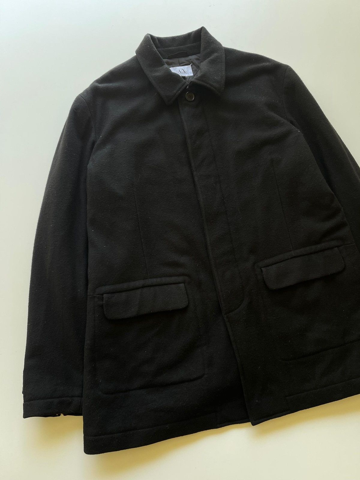 Armani Exchange Armani Exchange Wool Coat Size US XL / EU 56 / 4 - 4 Thumbnail