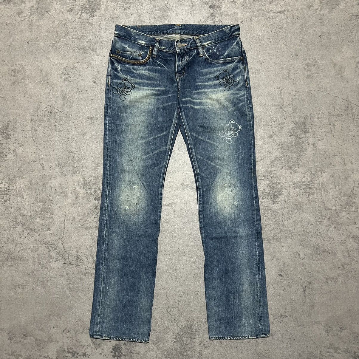 Hysteric Glamour Hysteric Glamour Fuck Bear Studded Jeans Size 30" / US 8 / IT 44 - 2 Thumbnail