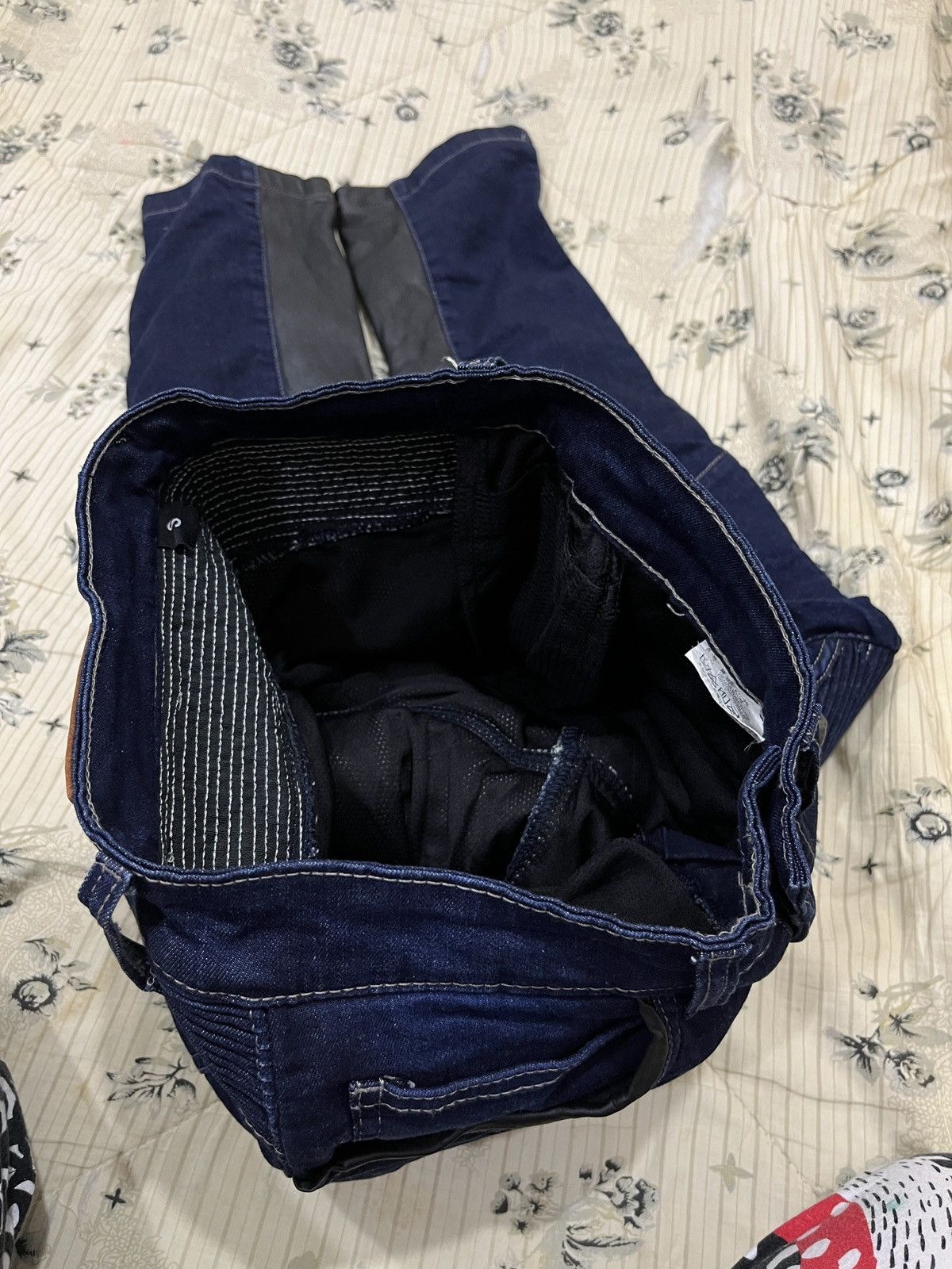 Designer (Xxxx)🔥🔥THE DEGNER CLASSIC KYOTO DENIM LEATHER BIKER PANTS Size US 30 / EU 46 - 12 Thumbnail