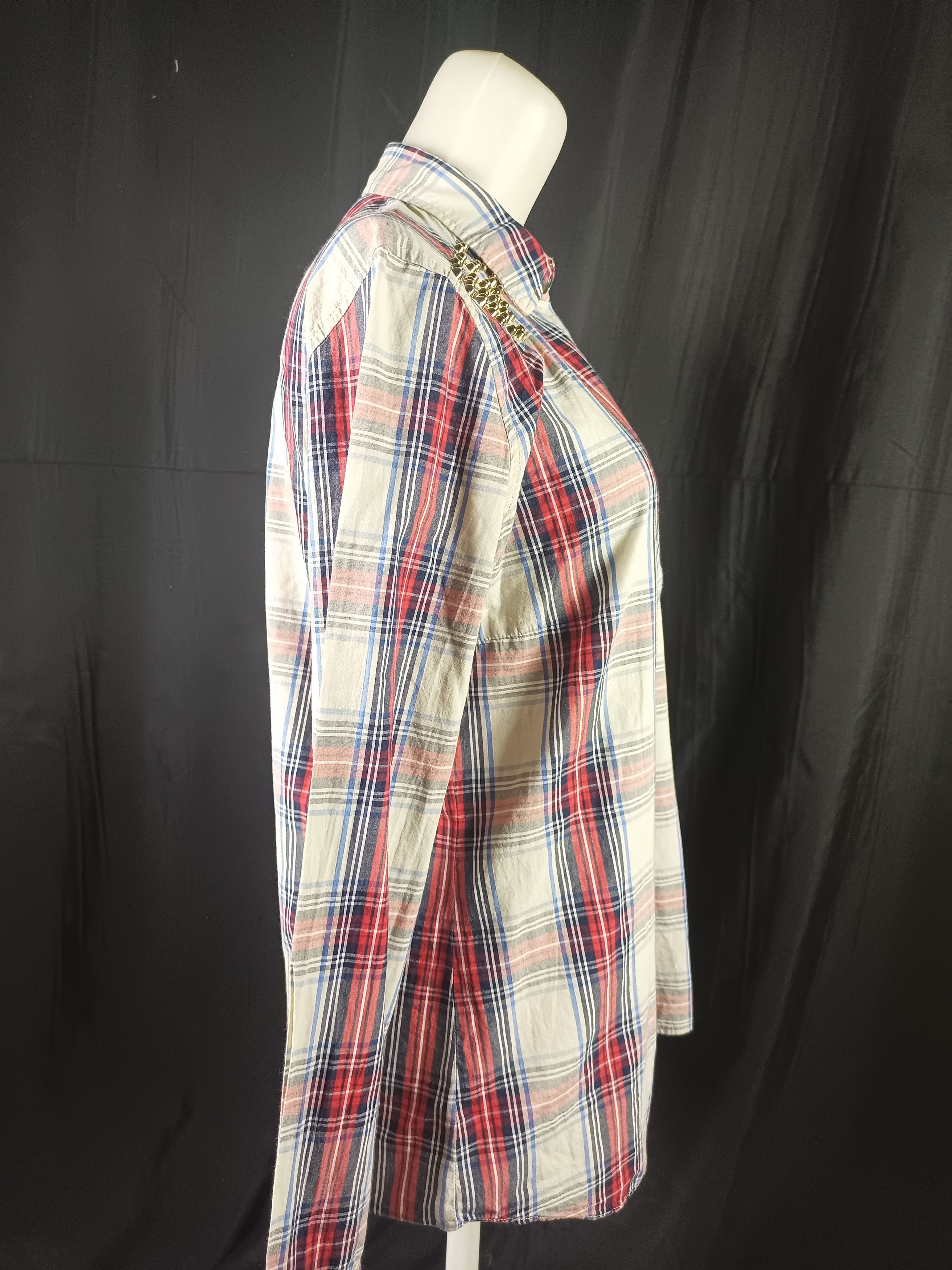 Designer × Japanese Brand × Zara ZARA TRAFALUC MMXII Collection Women Plaid Stud Shirt Size M / US 6-8 / IT 42-44 - 16 Thumbnail