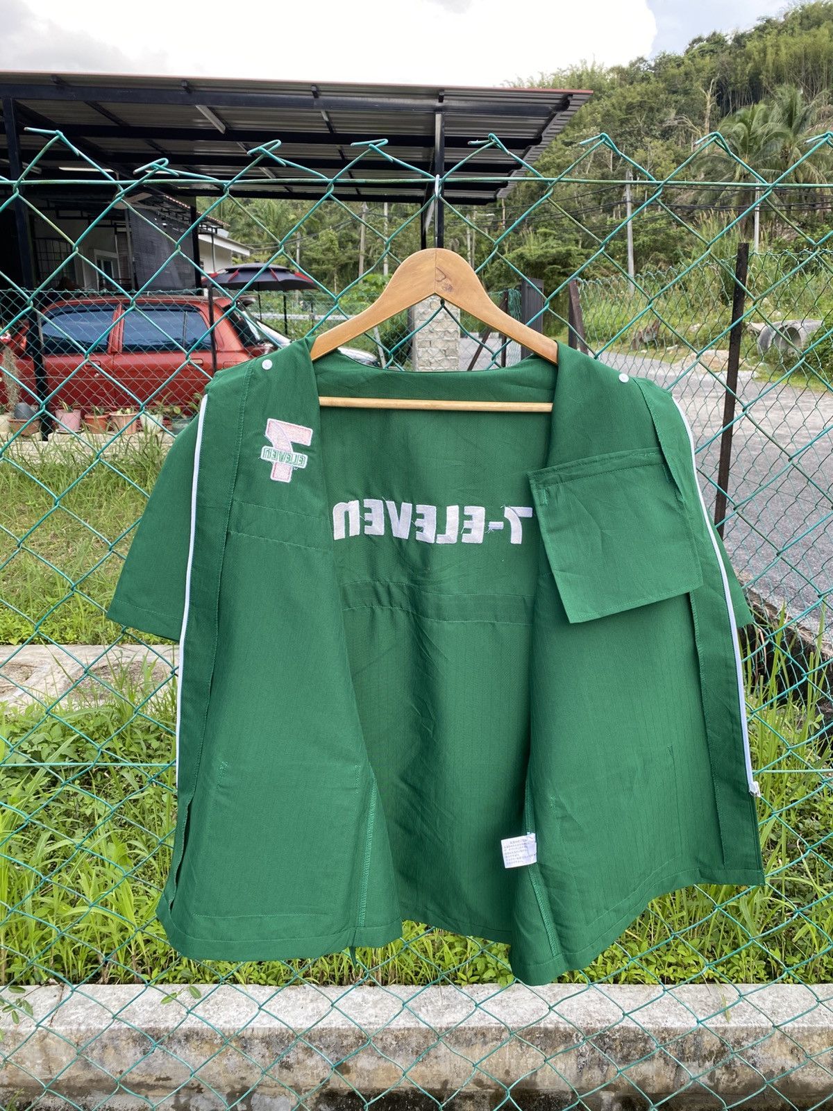 Japanese Brand Vintage 7-eleven woven spellout workshirt uniform Size US L / EU 52-54 / 3 - 6 Thumbnail