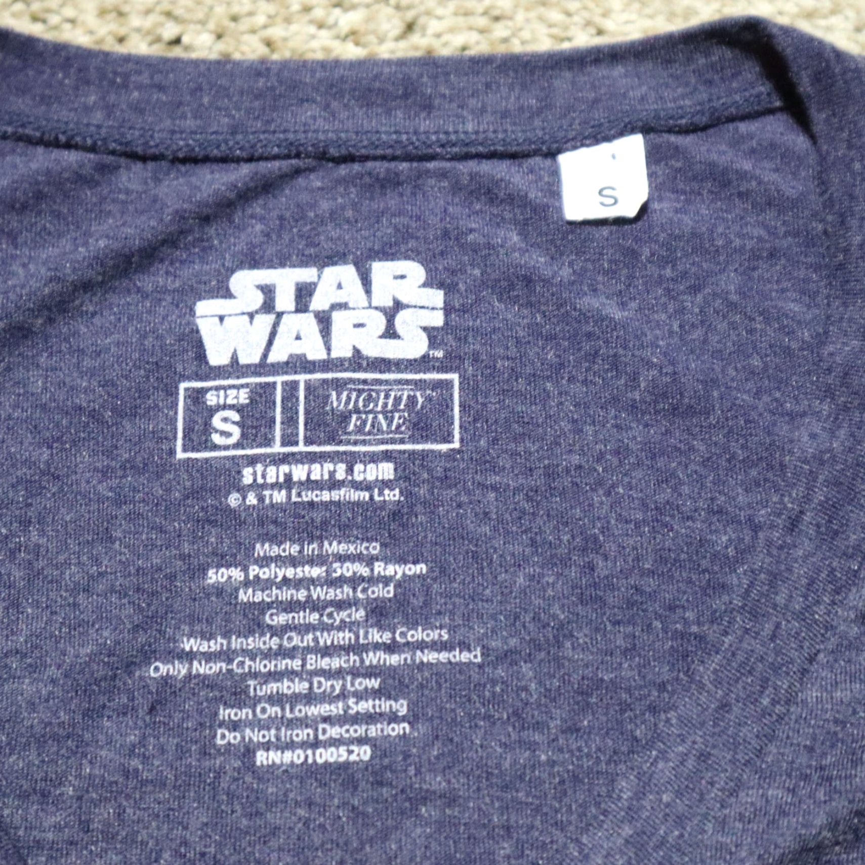 Vintage Star Wars T-Shirt Women’s Size S Small Galaxy Graphic Crew Neck Blue 100% Cotton Fifth Sun Shirt Graphic Tee Vintage No Size S / US 4 / IT 40 - 3 Thumbnail