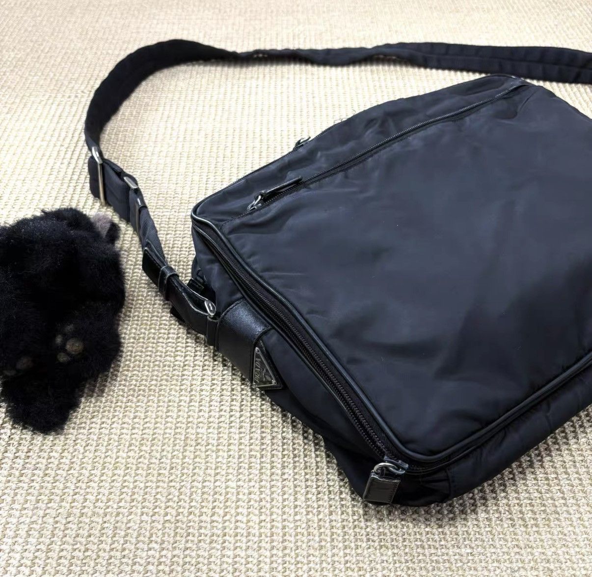 Prada Prada Briefcase Logo Leather Panel Commute Bag J29 Size ONE SIZE - 9 Thumbnail