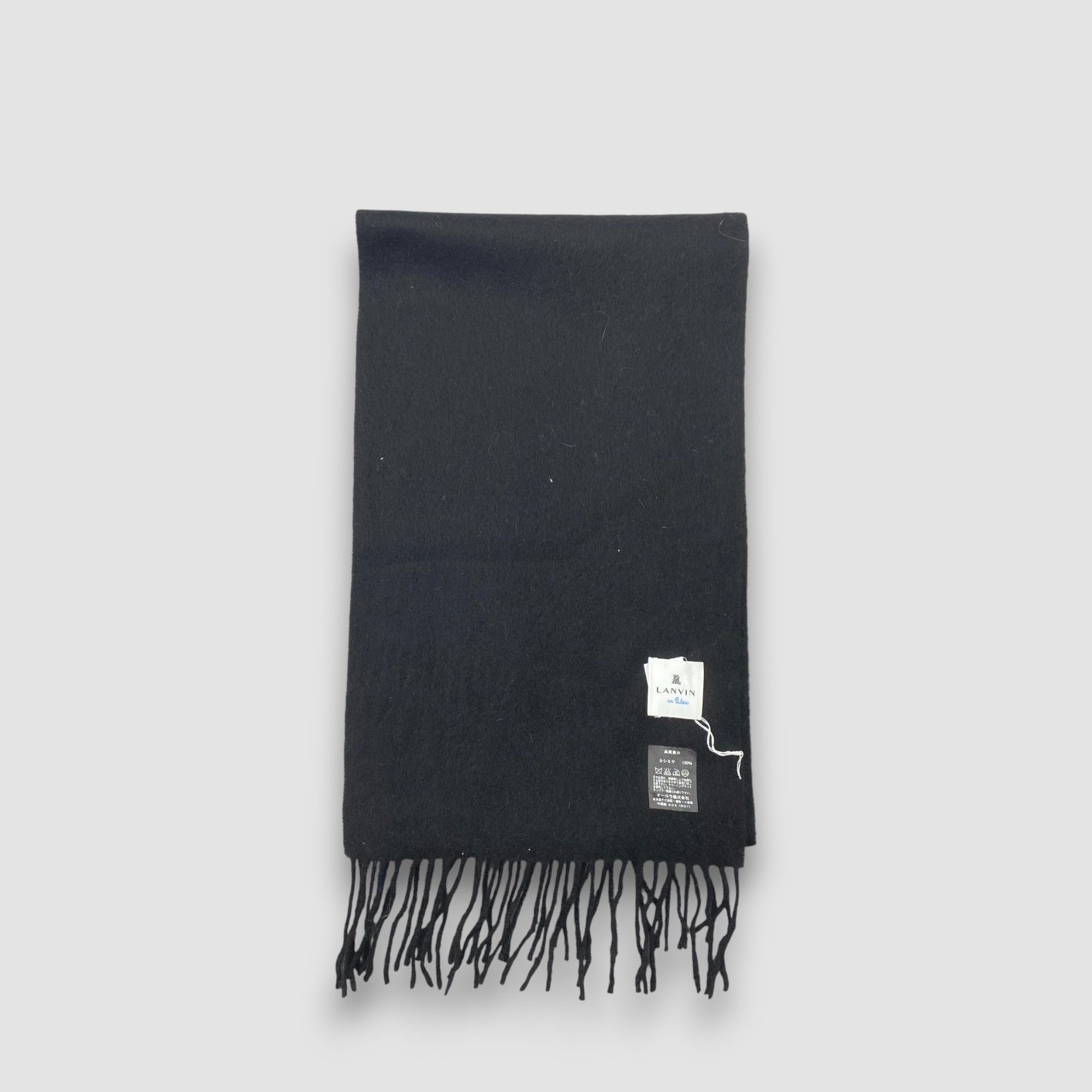 Burberry Vintage Lanvin Scarf Muffler Cashmere Fringe Winter Scarves Size ONE SIZE - 2 Thumbnail