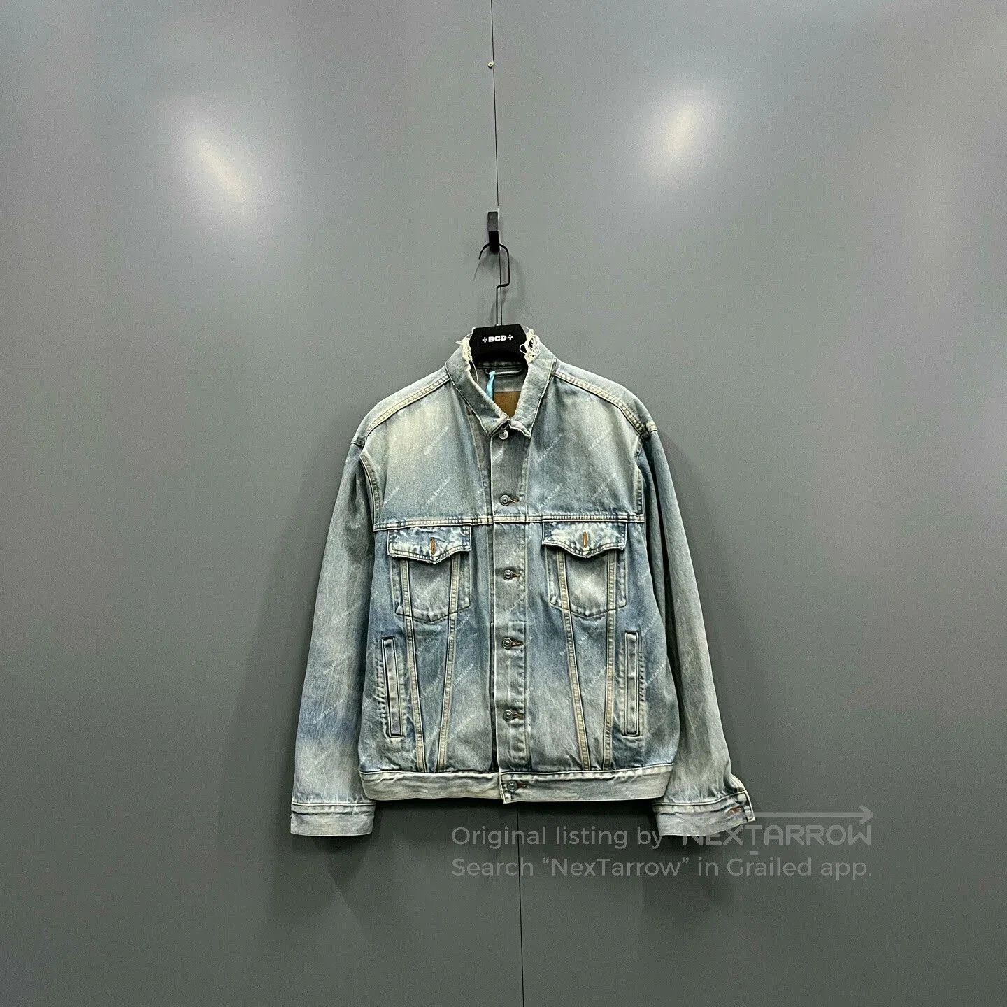 Balenciaga Balenciaga Logo Washed Denim Jacket. Size US XS / EU 42 / 0 - 1 Thumbnail
