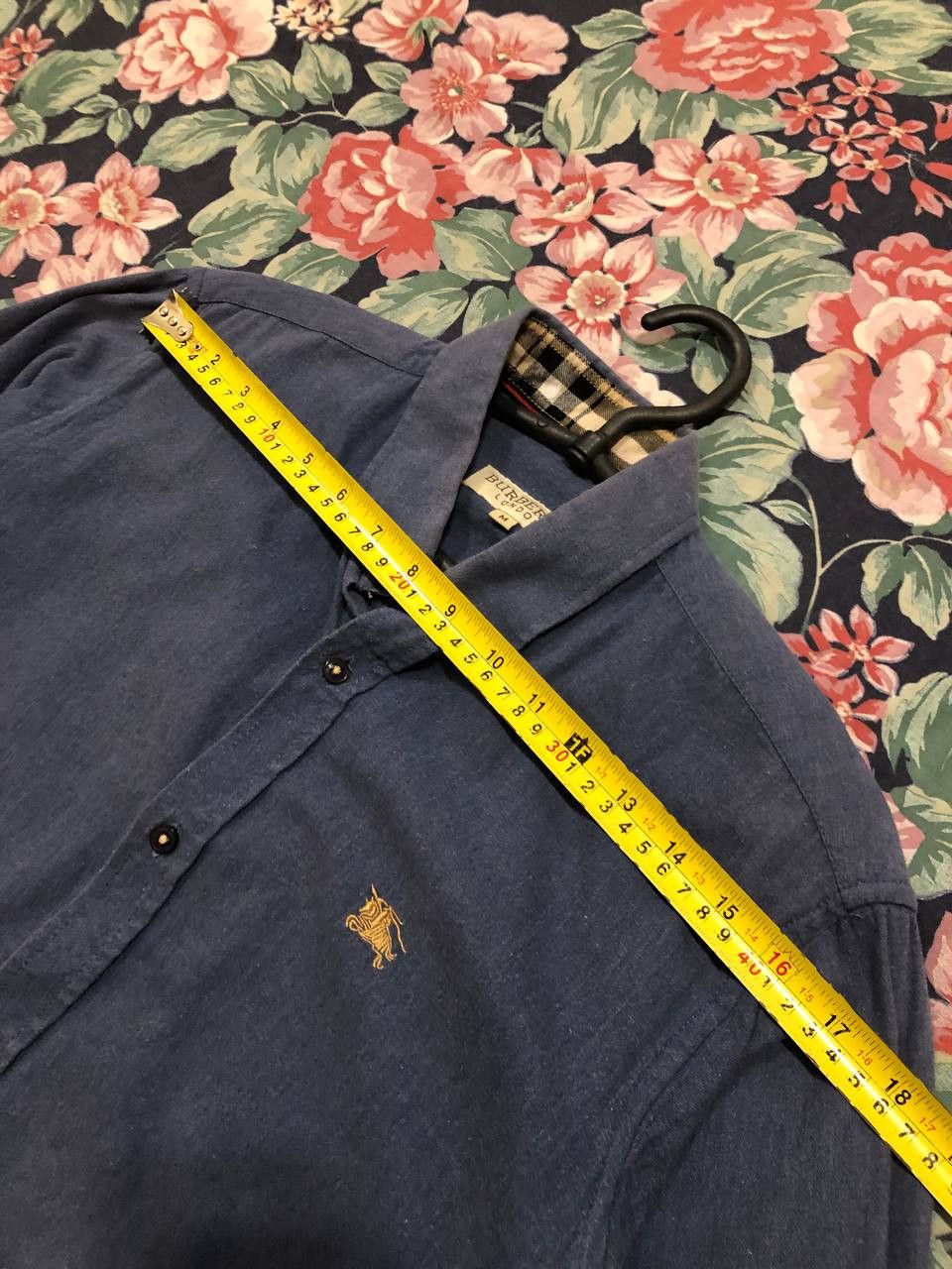 Burberry Vintage blue Shirt Y2K luxury Burberry London size M Size US M / EU 48-50 / 2 - 11 Thumbnail