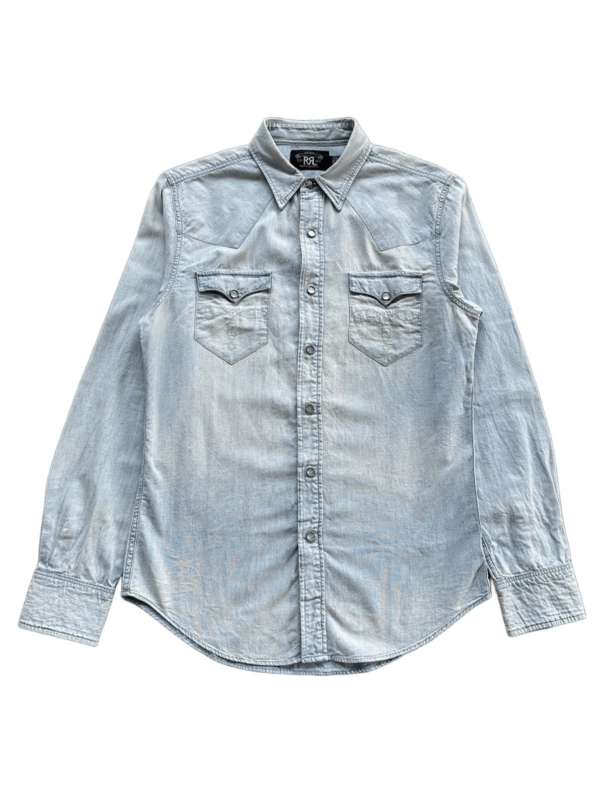 RRL Slim Fit Chambray Western Shirt