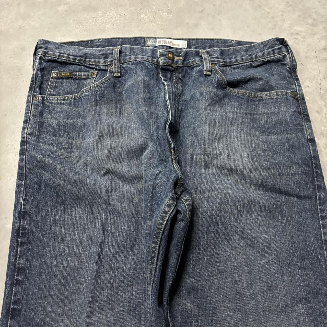 Japanese Brand × Vintage Crazy Vintage Y2K/2000s Grunge Dark Wash Skater Denim Jeans! Size US 38 / EU 54 - 5 Thumbnail
