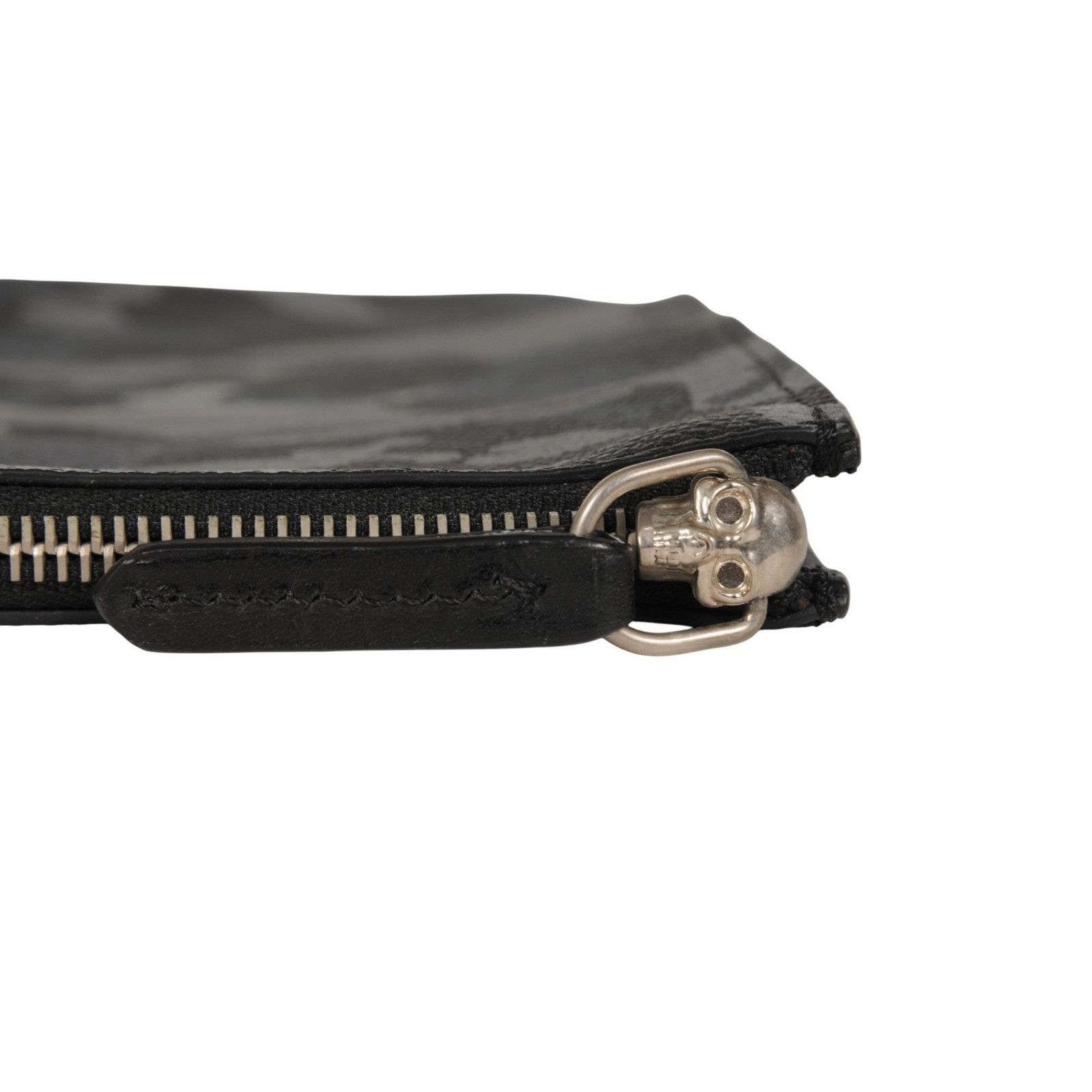 Alexander McQueen Grey Skull Camouflage Clutch Bag Zip Around Size ONE SIZE - 5 Thumbnail