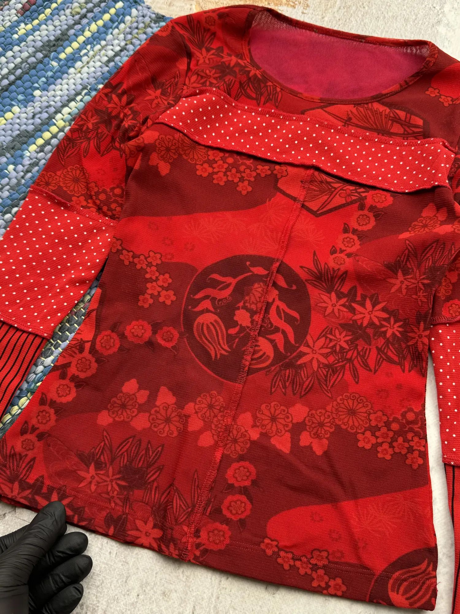 Vintage Vintage Printed Long Sleeve A316(382) Size XS / US 0-2 / IT 36-38 - 4 Thumbnail