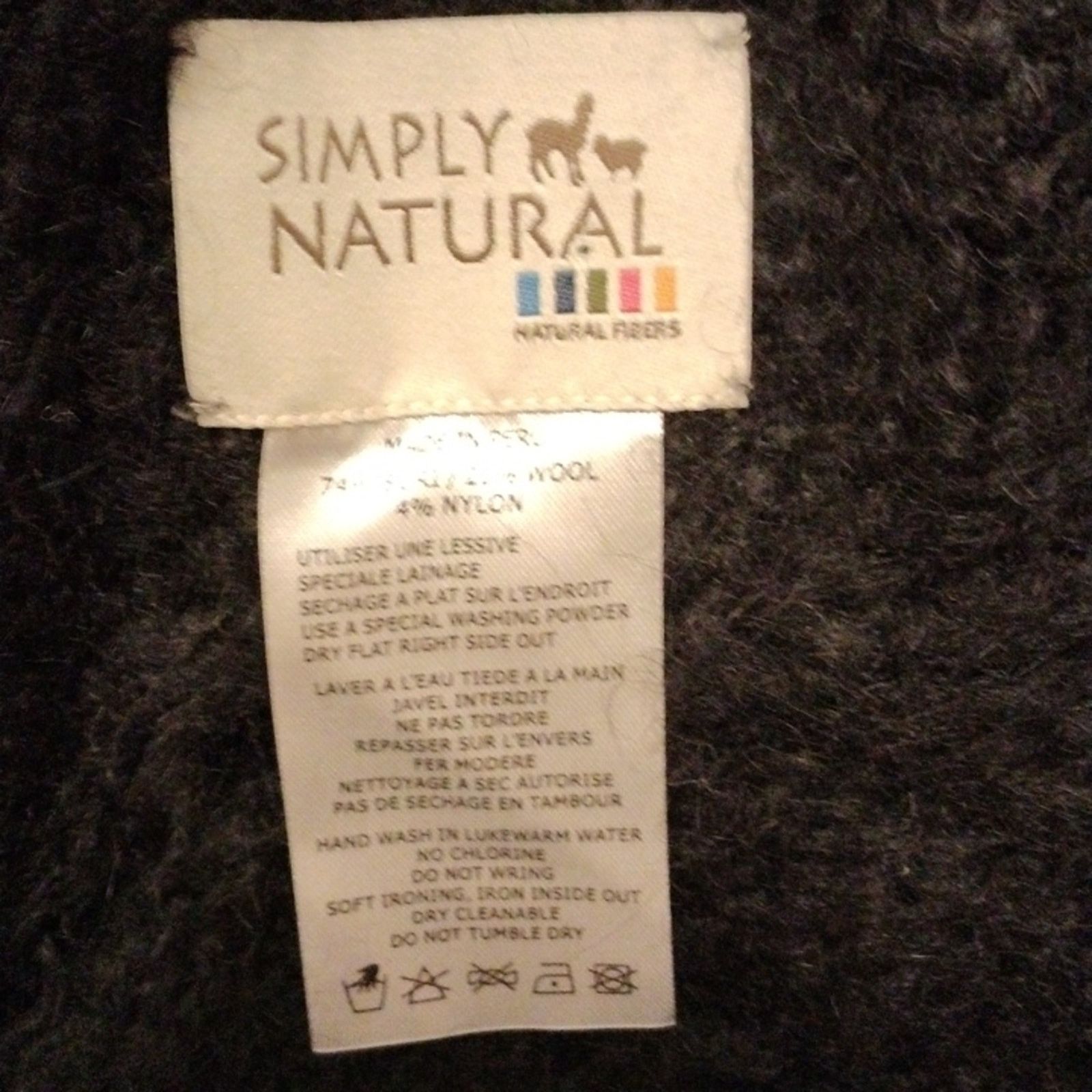 Other Simply Natural PERU SURI WOOL Cardigan Sz L BLACK Bell Boho Size M / US 6-8 / IT 42-44 - 9 Thumbnail