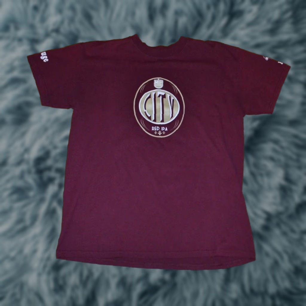 Gildan VINTAGE Millking It Productions MIP Brewery City Red IPA T Shirt Medium Burgundy Shirts Mens Size US M / EU 48-50 / 2 - 1 Thumbnail